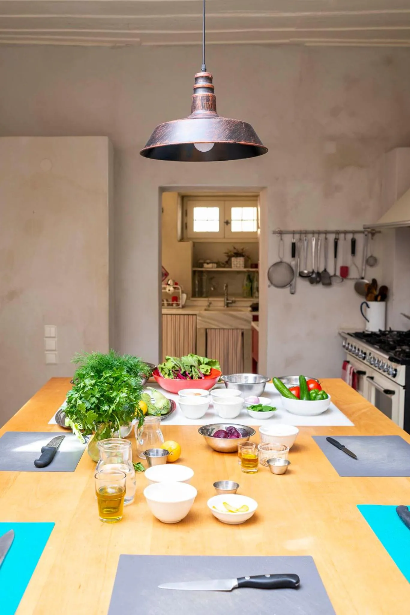 Kitchen or kitchenette in Villa Maria-Syros