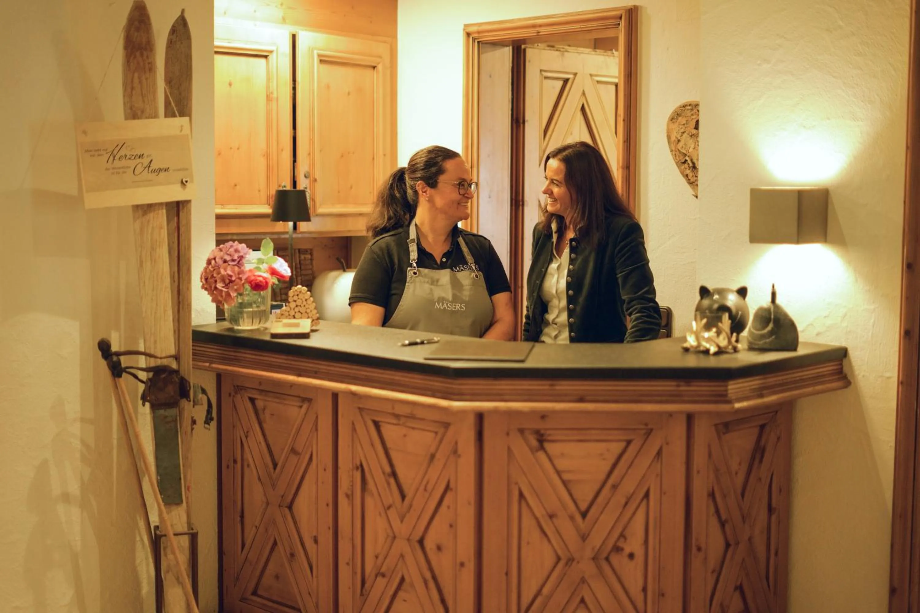 Lobby or reception in Mäsers Allgäuherz