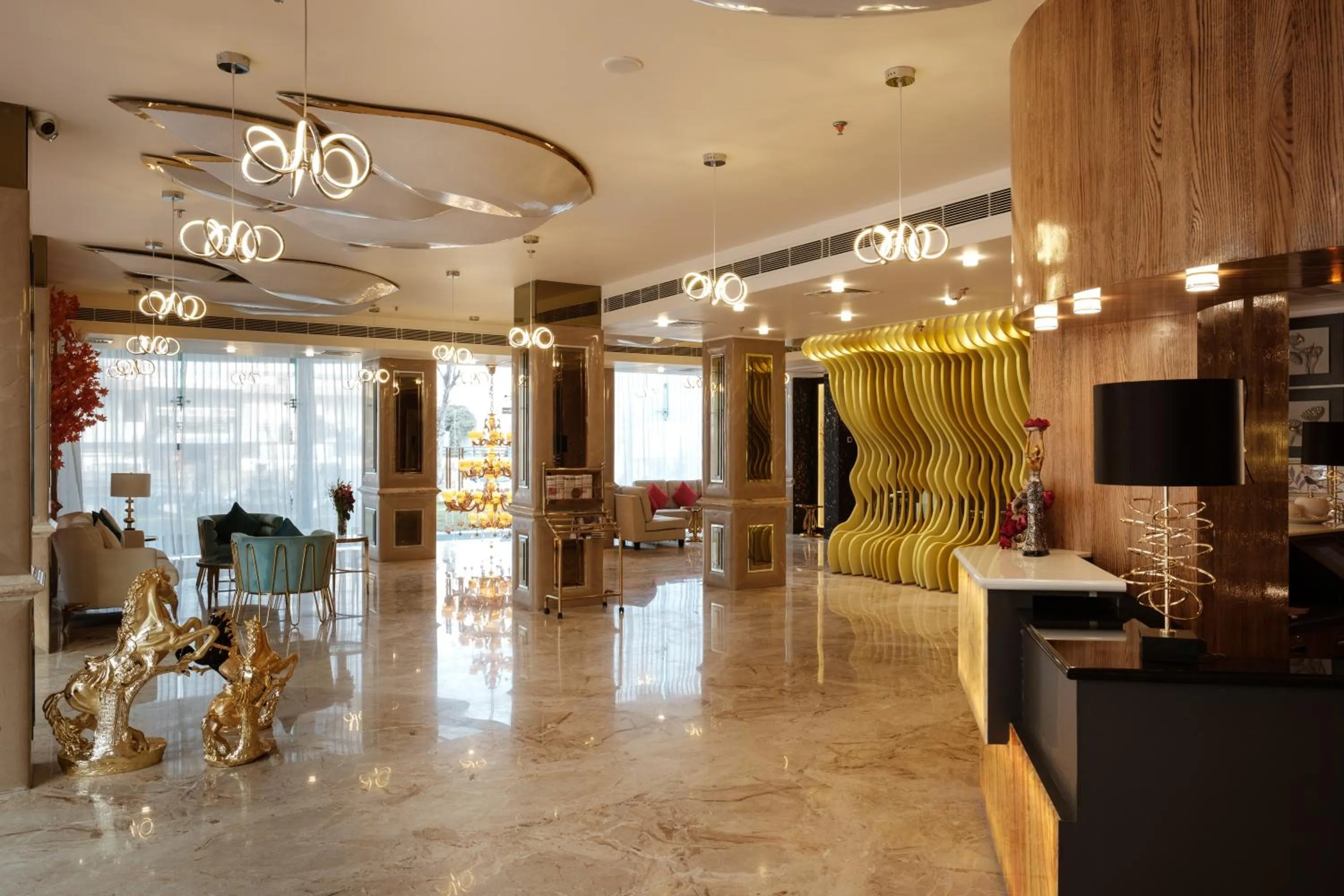 Lobby or reception in Hotel Clarks Premier ,Kota