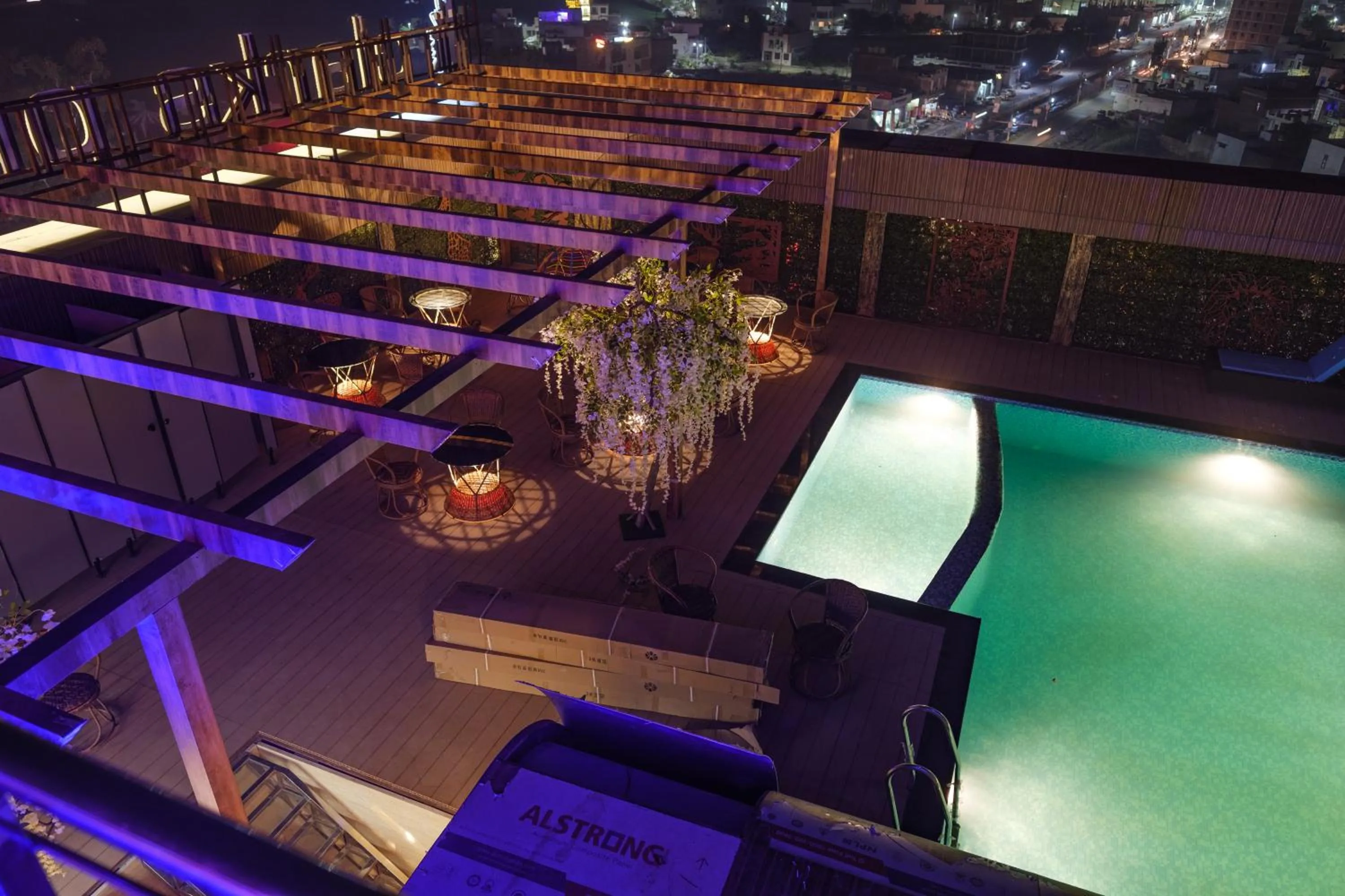 Swimming pool in Hotel Clarks Premier ,Kota