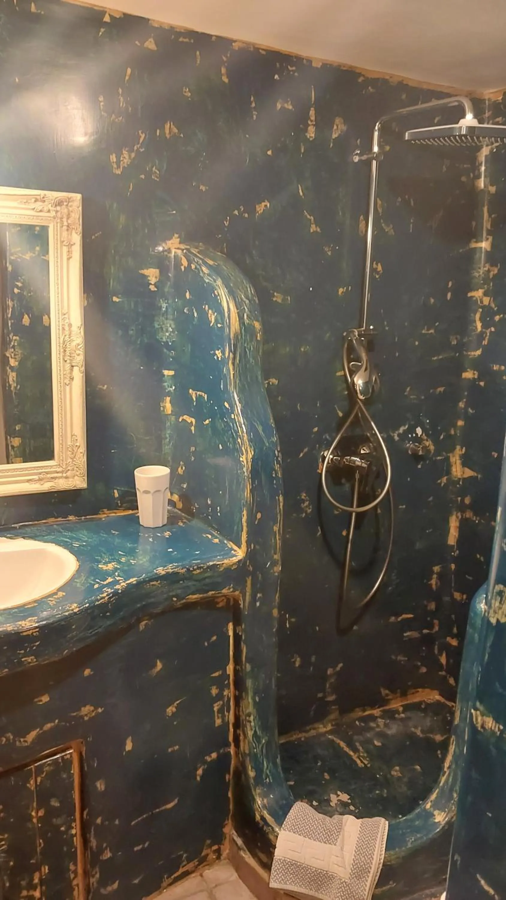 Shower in Navy Blue Suites