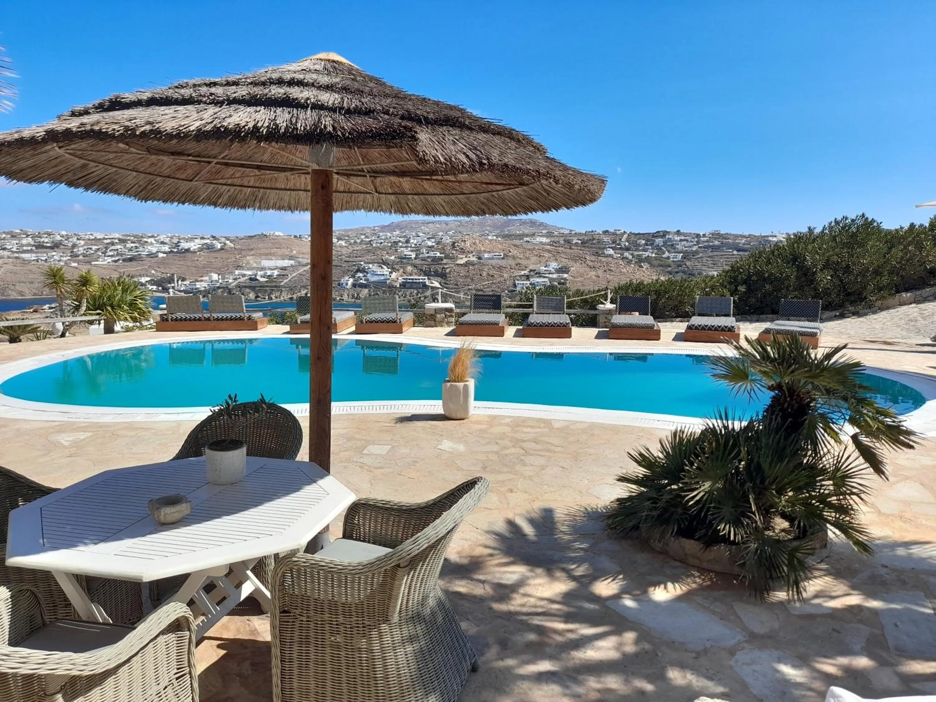 Pool view in Navy Blue Suites