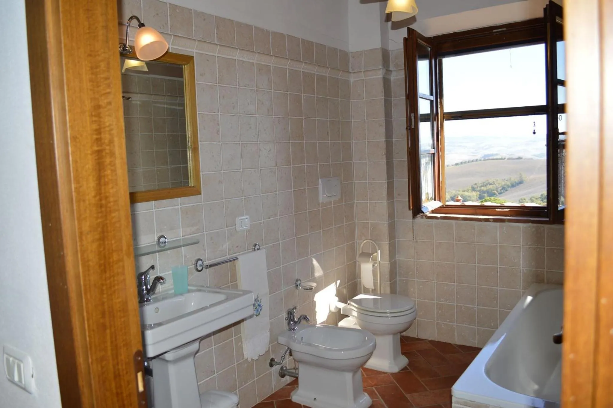 Toilet in Holidays in apartment with swimming pool in Tuscany Siena