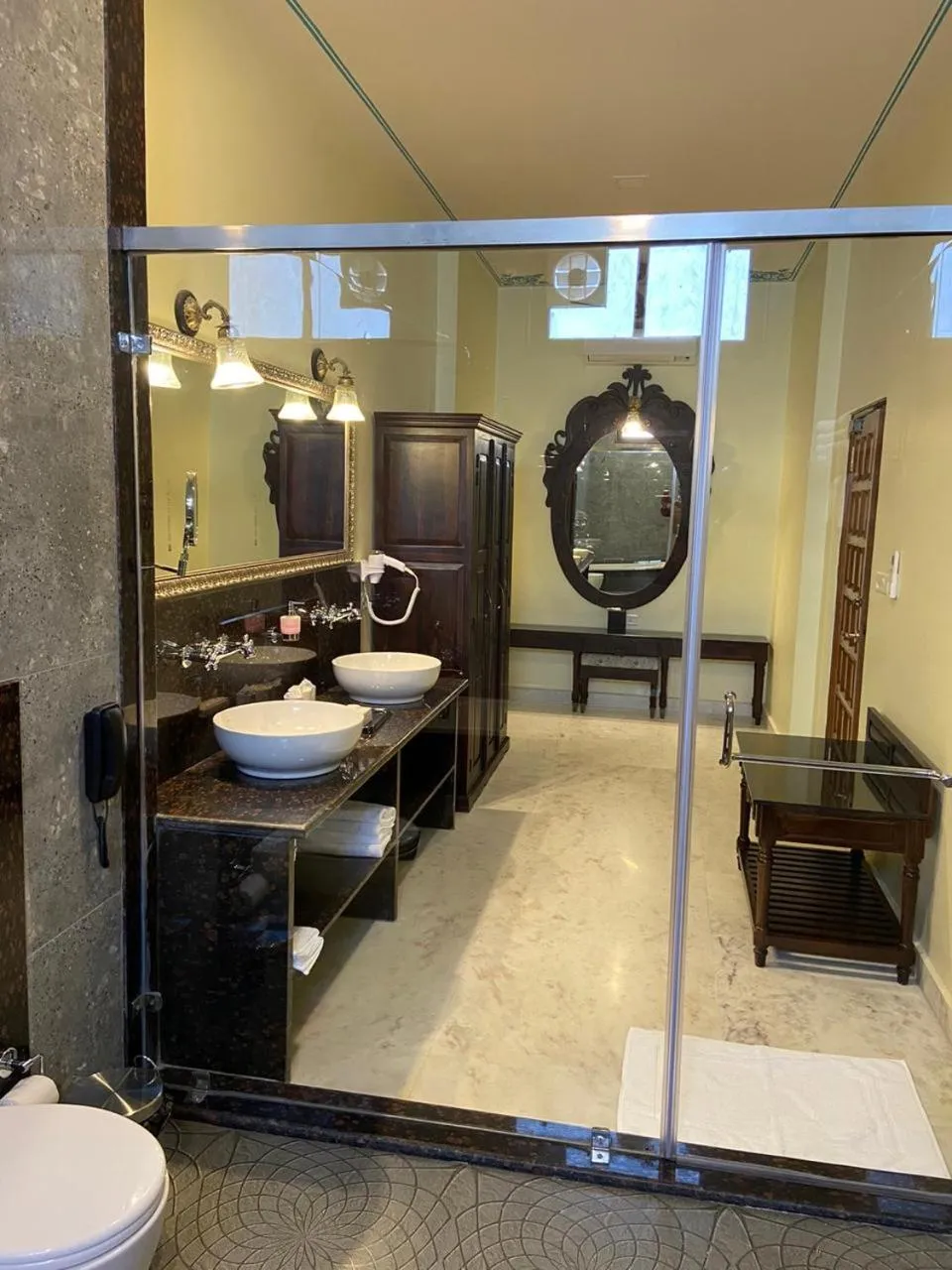 Bathroom in Umaid Farm Resort- A Legancy Vintage Stay In Jaipur