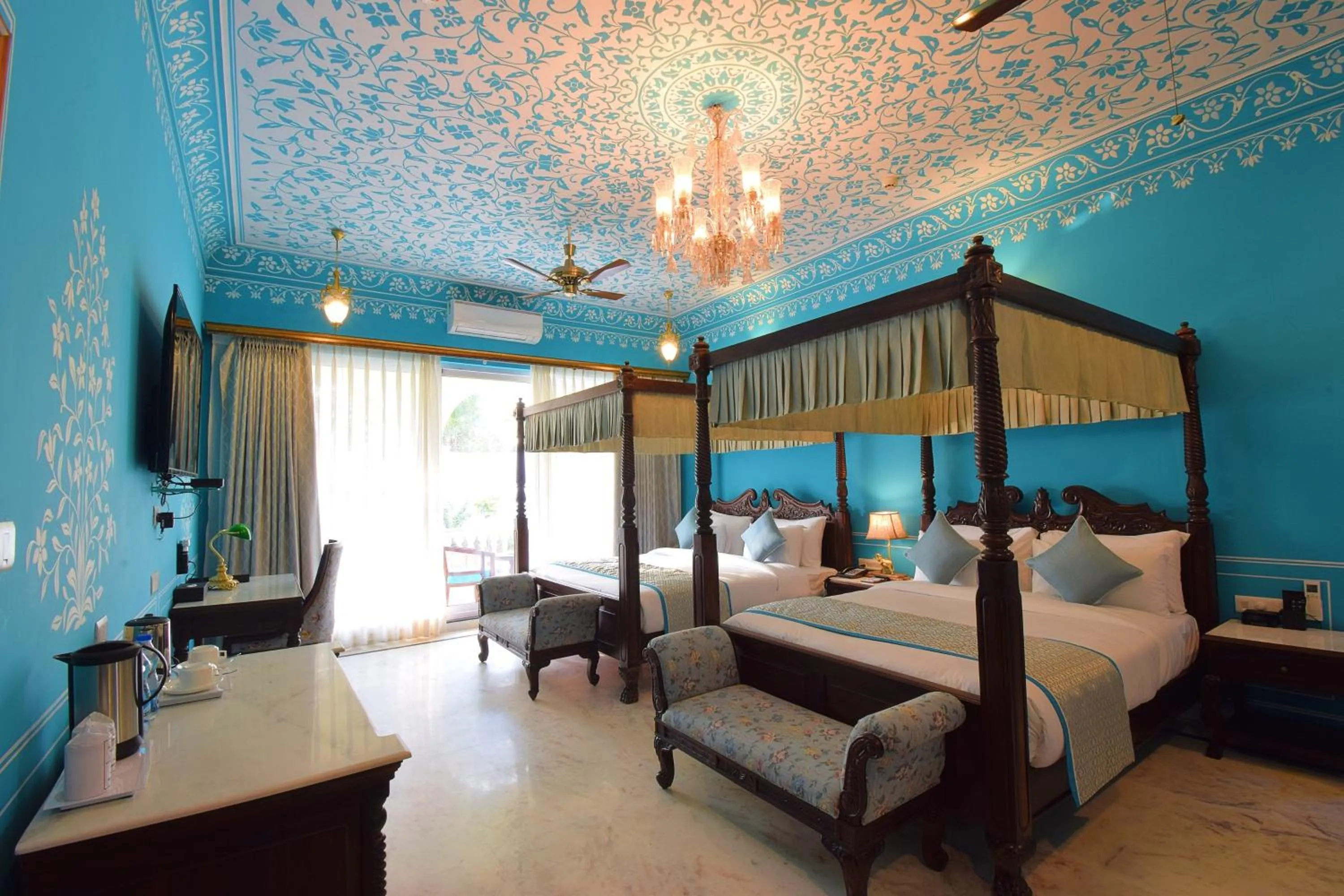 Bedroom, Bed in Umaid Farm Resort- A Legancy Vintage Stay In Jaipur
