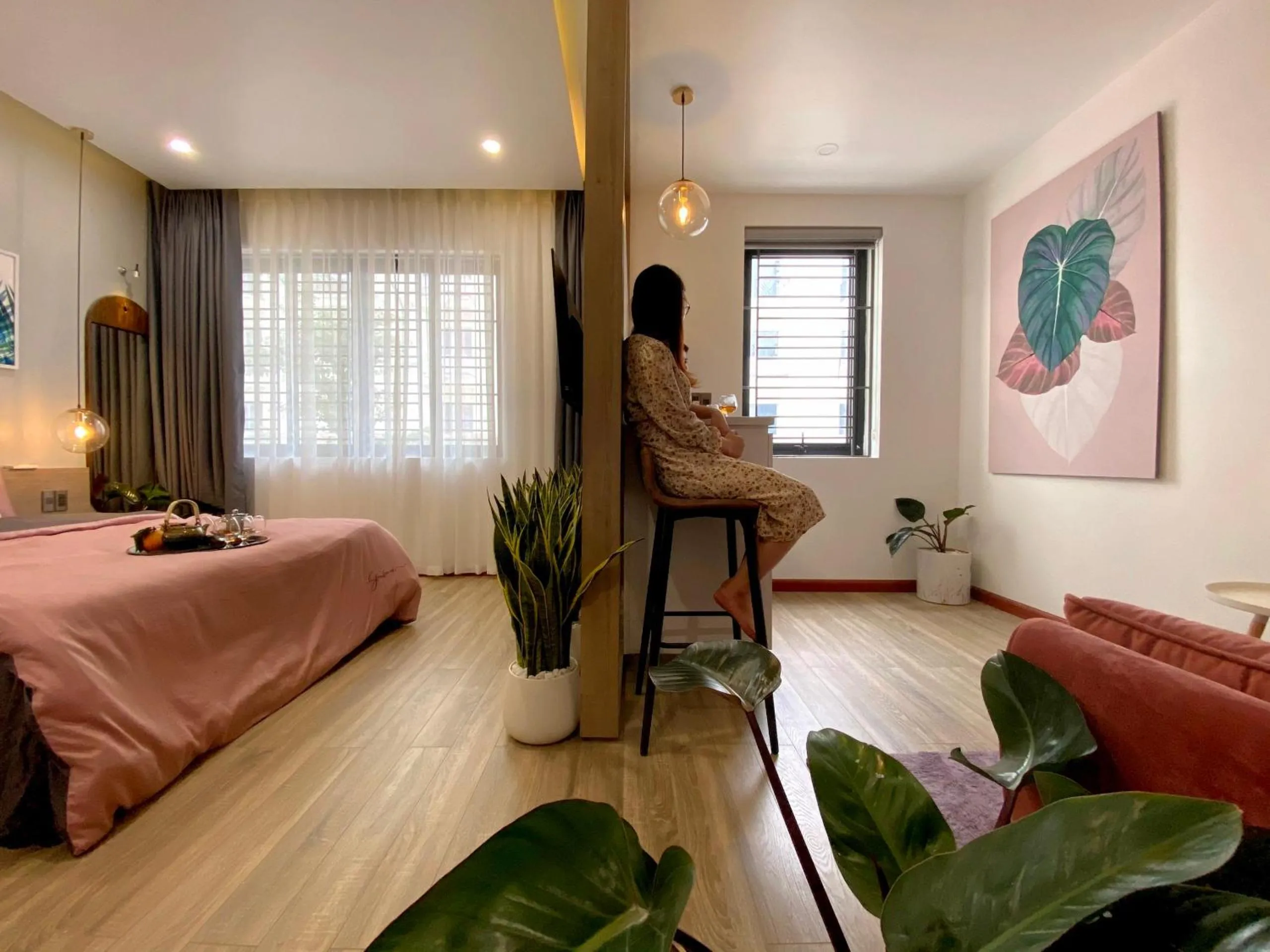 Bed in Hue Crown Boutique best hotel