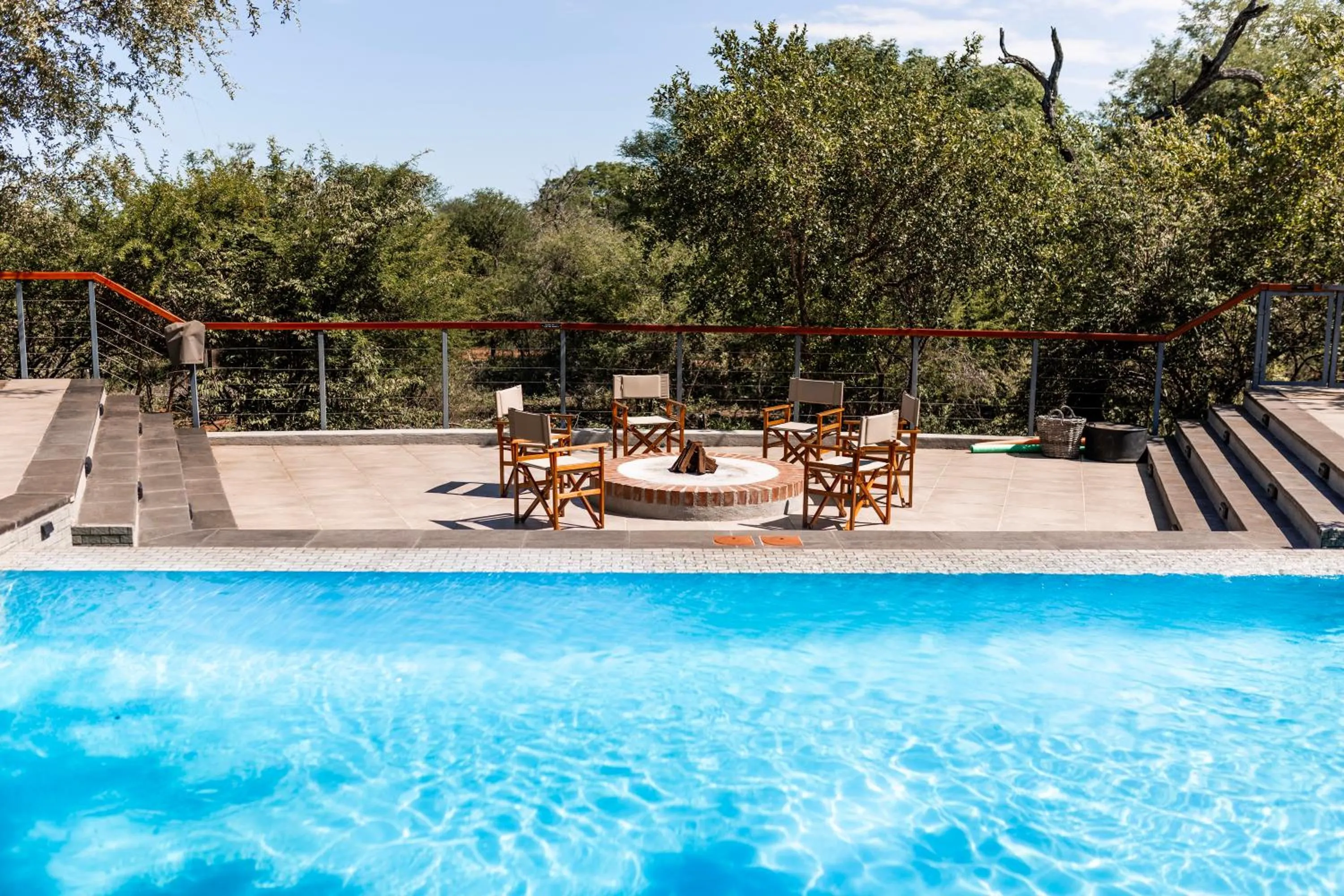 Pool view in Little Kubu Lodge