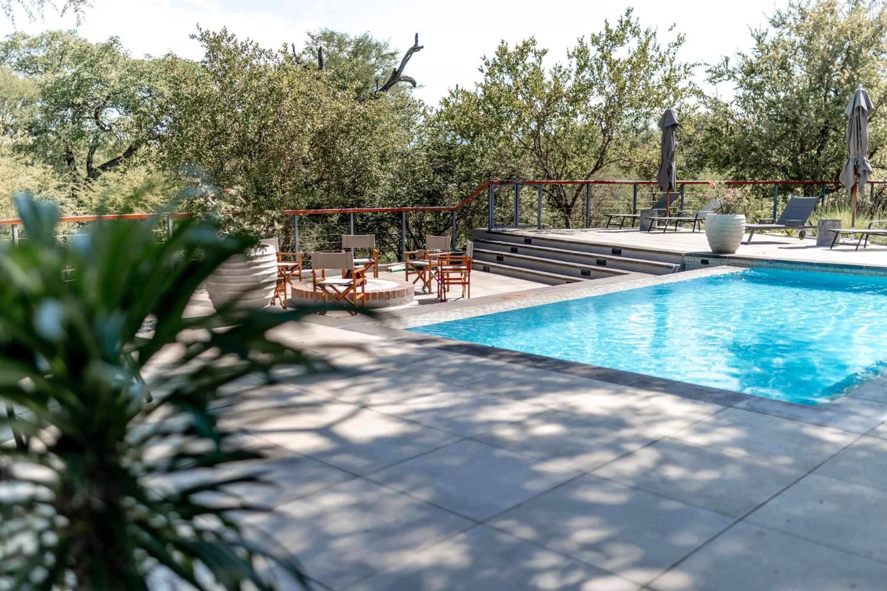 Pool view in Little Kubu Lodge