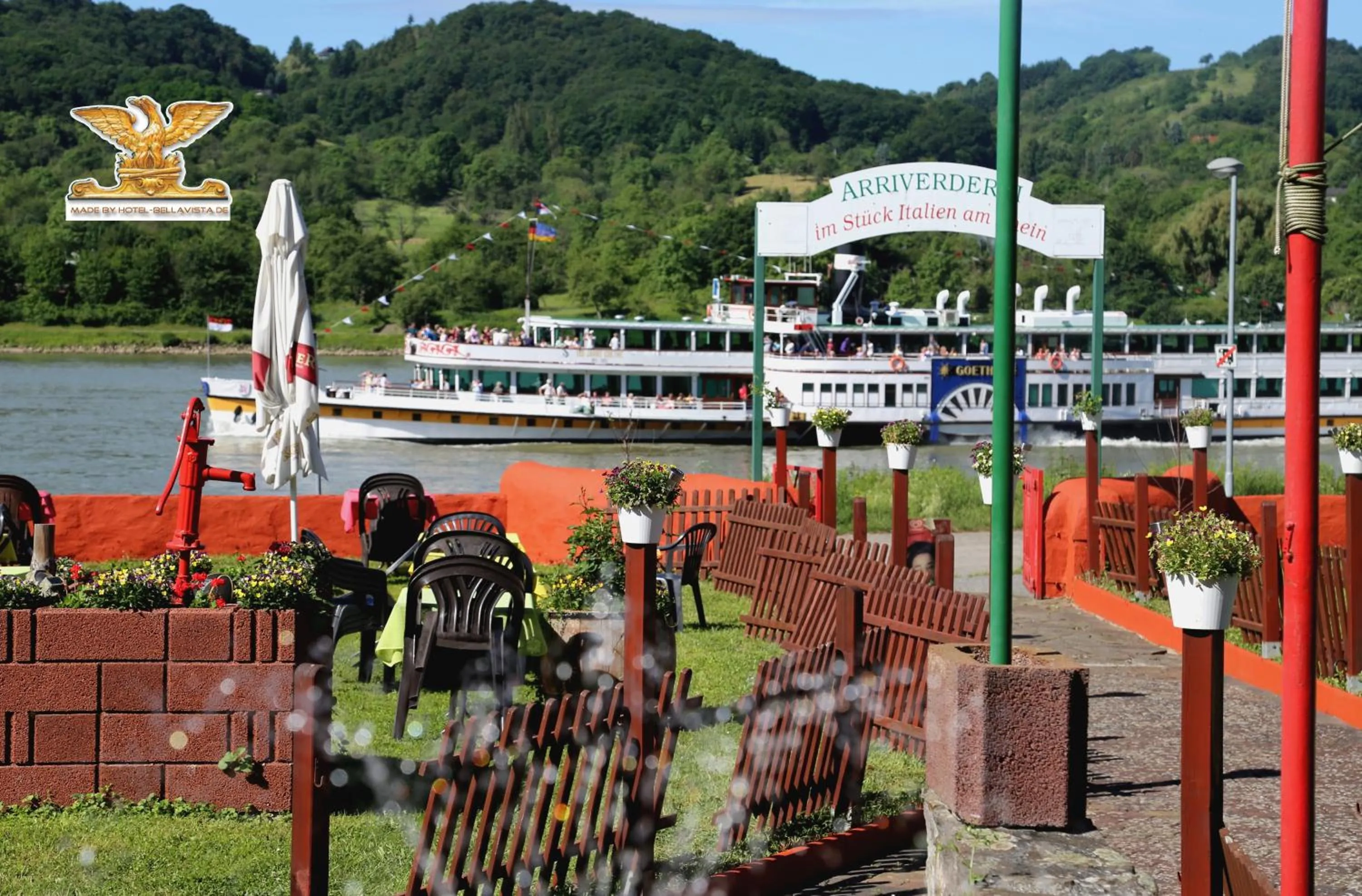 Garden view in Rheinhotel Bellavista