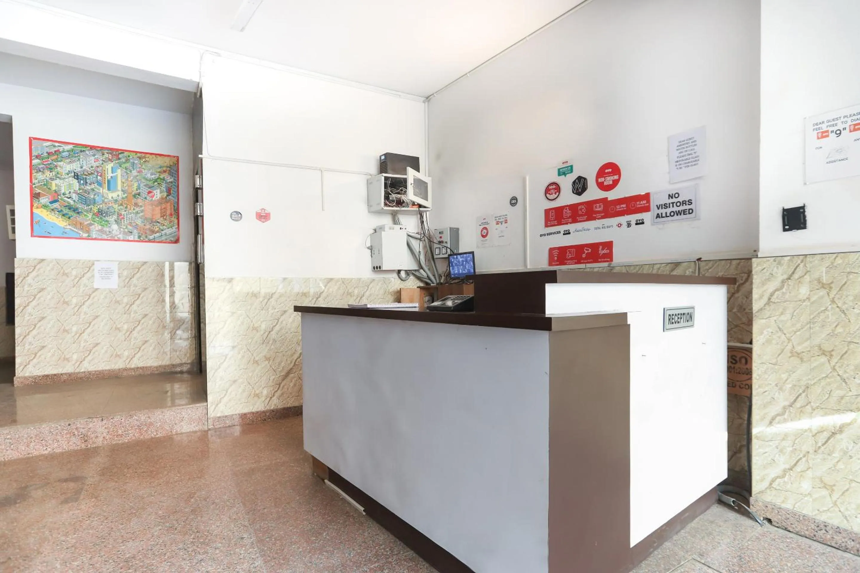 Lobby or reception in Hotel O Noida Villa