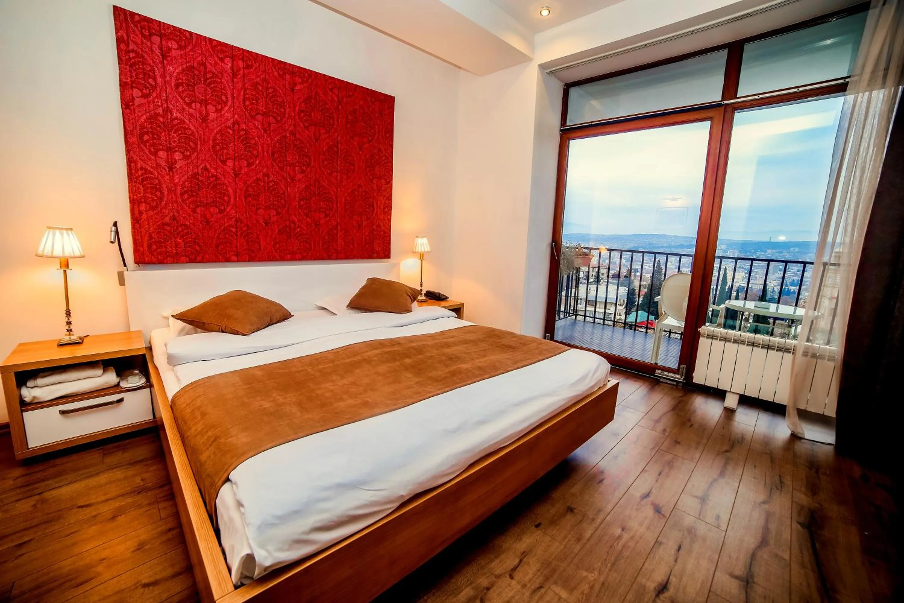 Bed in Tbilisi View Hotel