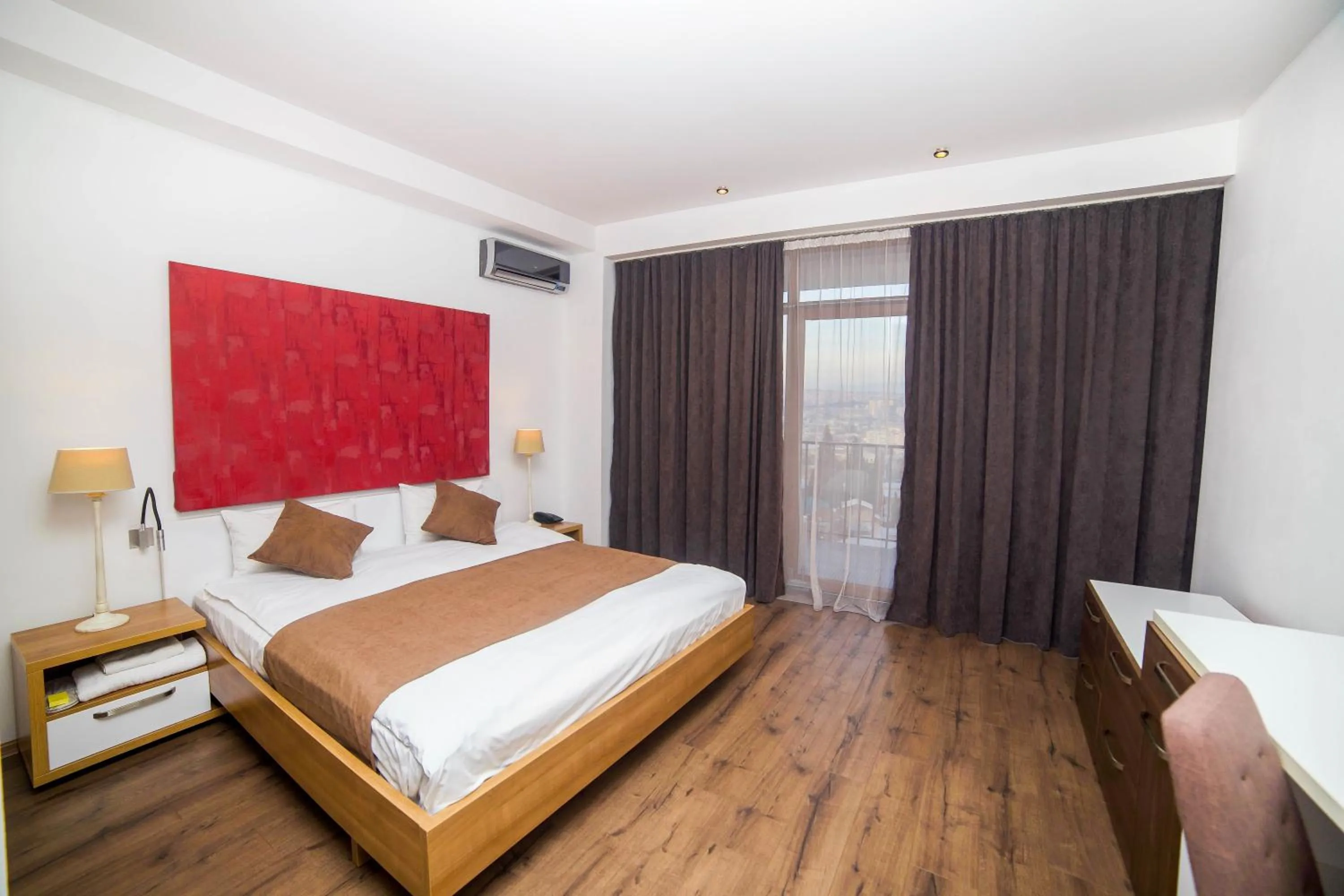 Bed in Tbilisi View Hotel