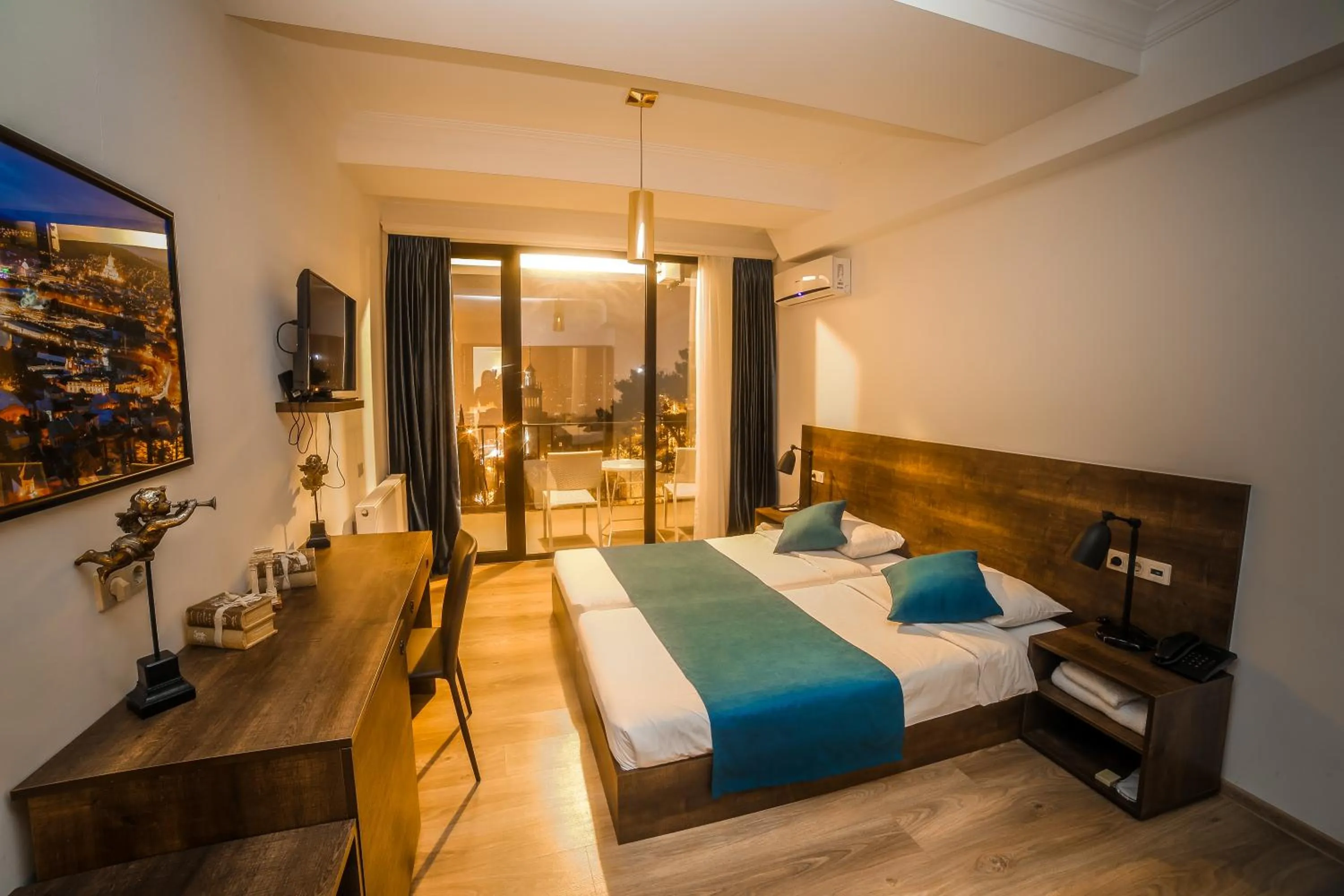 View (from property/room), Bed in Tbilisi View Hotel