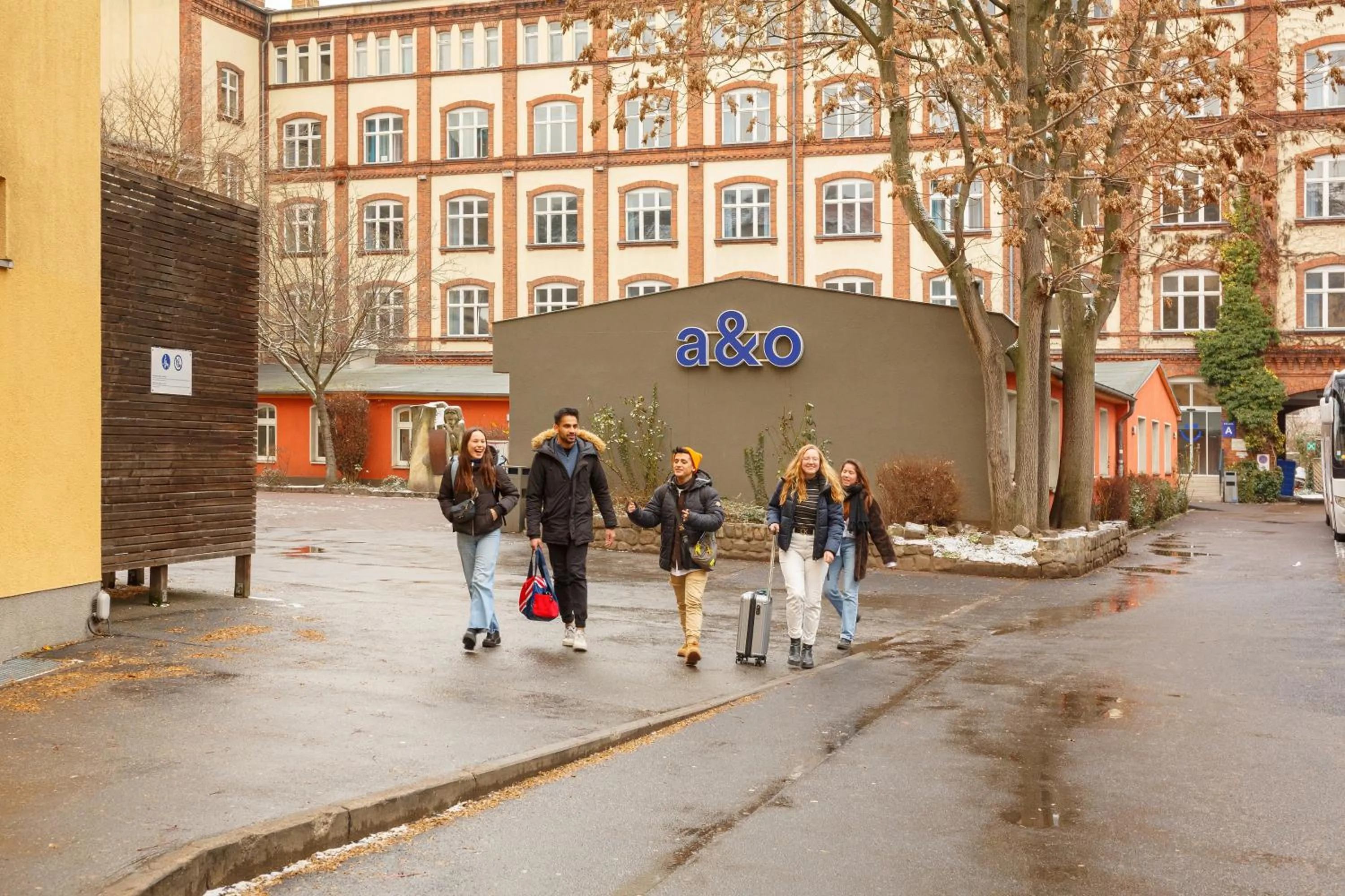 Inner courtyard view in a&o Berlin Friedrichshain
