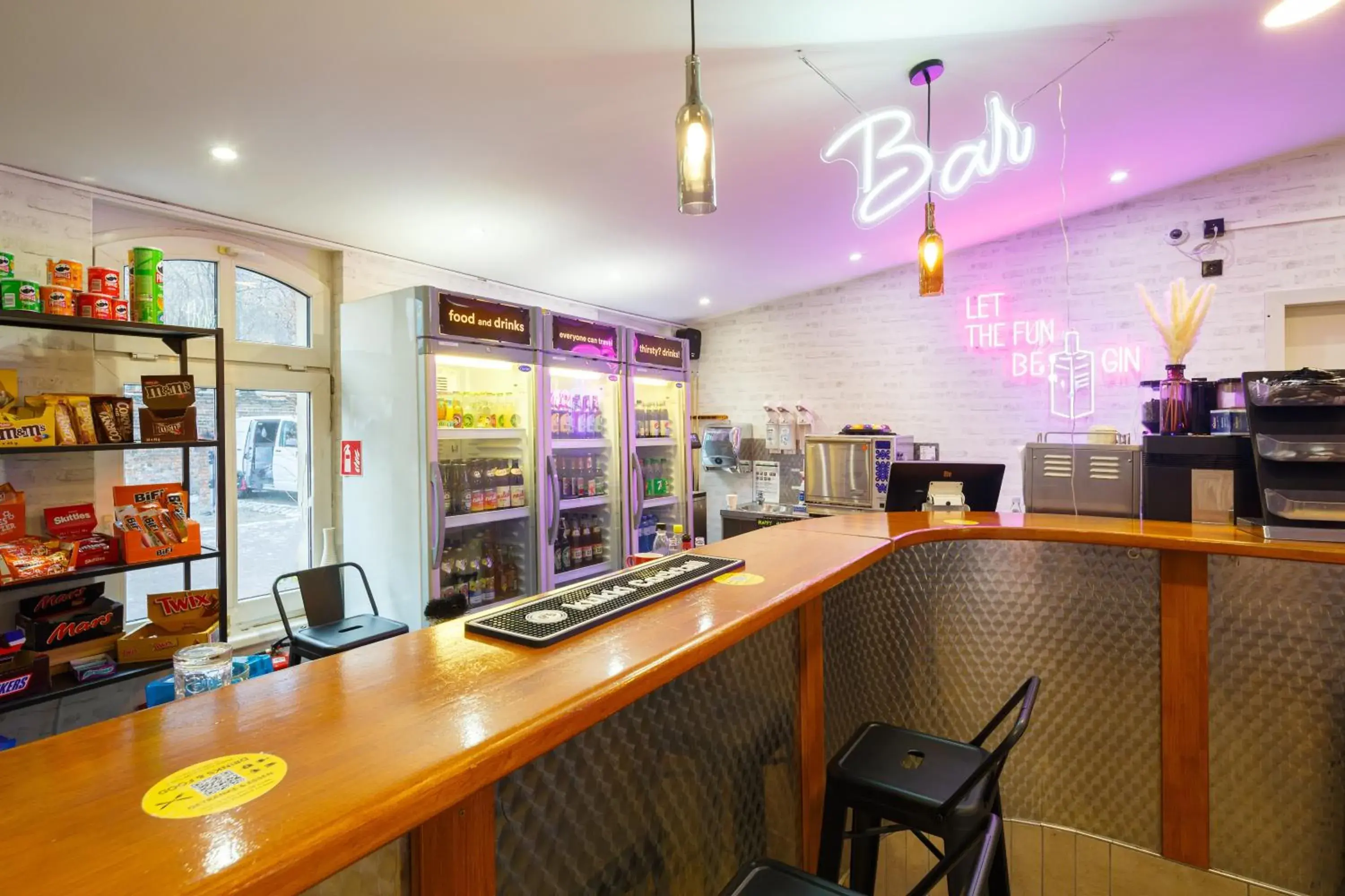 Lounge or bar in a&o Berlin Friedrichshain Lounge or bar in a&o Berlin Friedrichshain