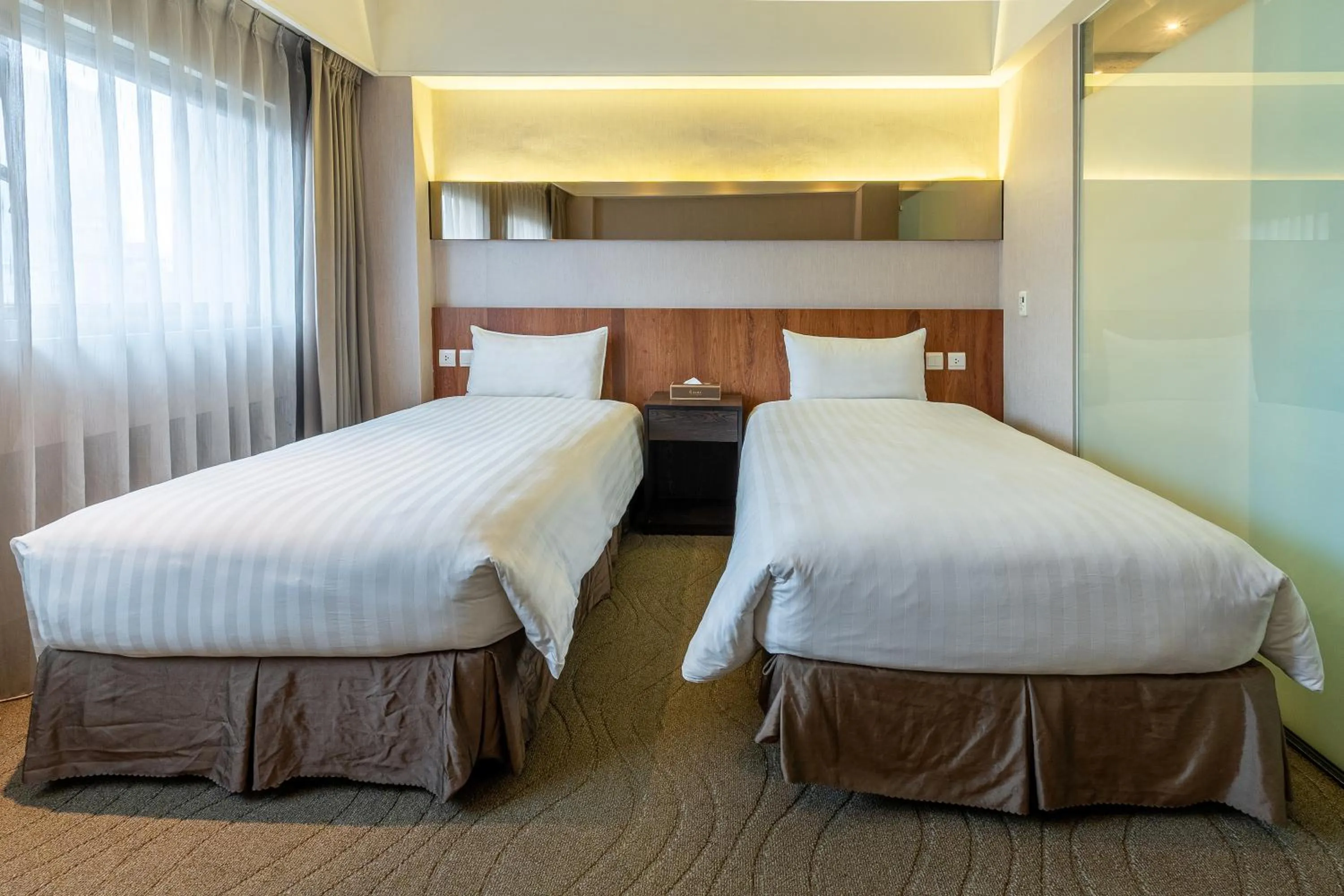 Bed in Guide Hotel Taipei Chongqing