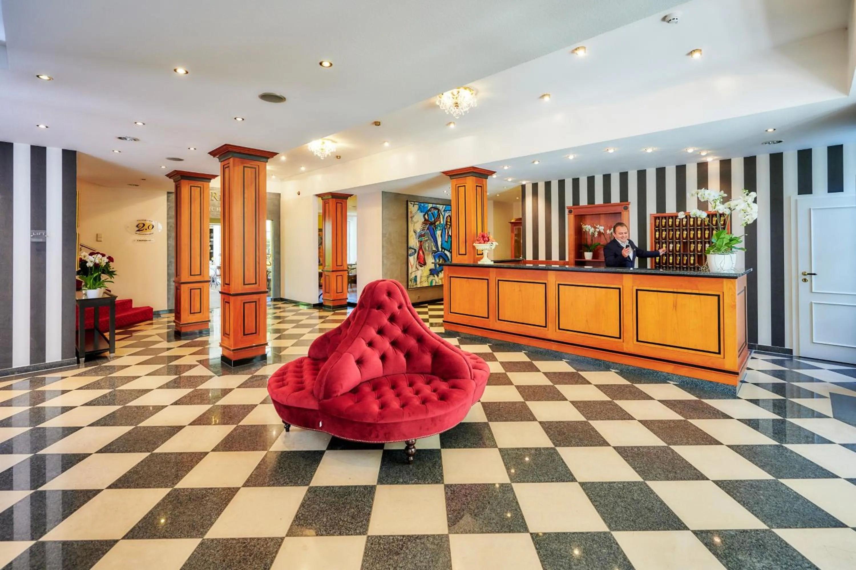 Lobby or reception in Weinromantikhotel Richtershof