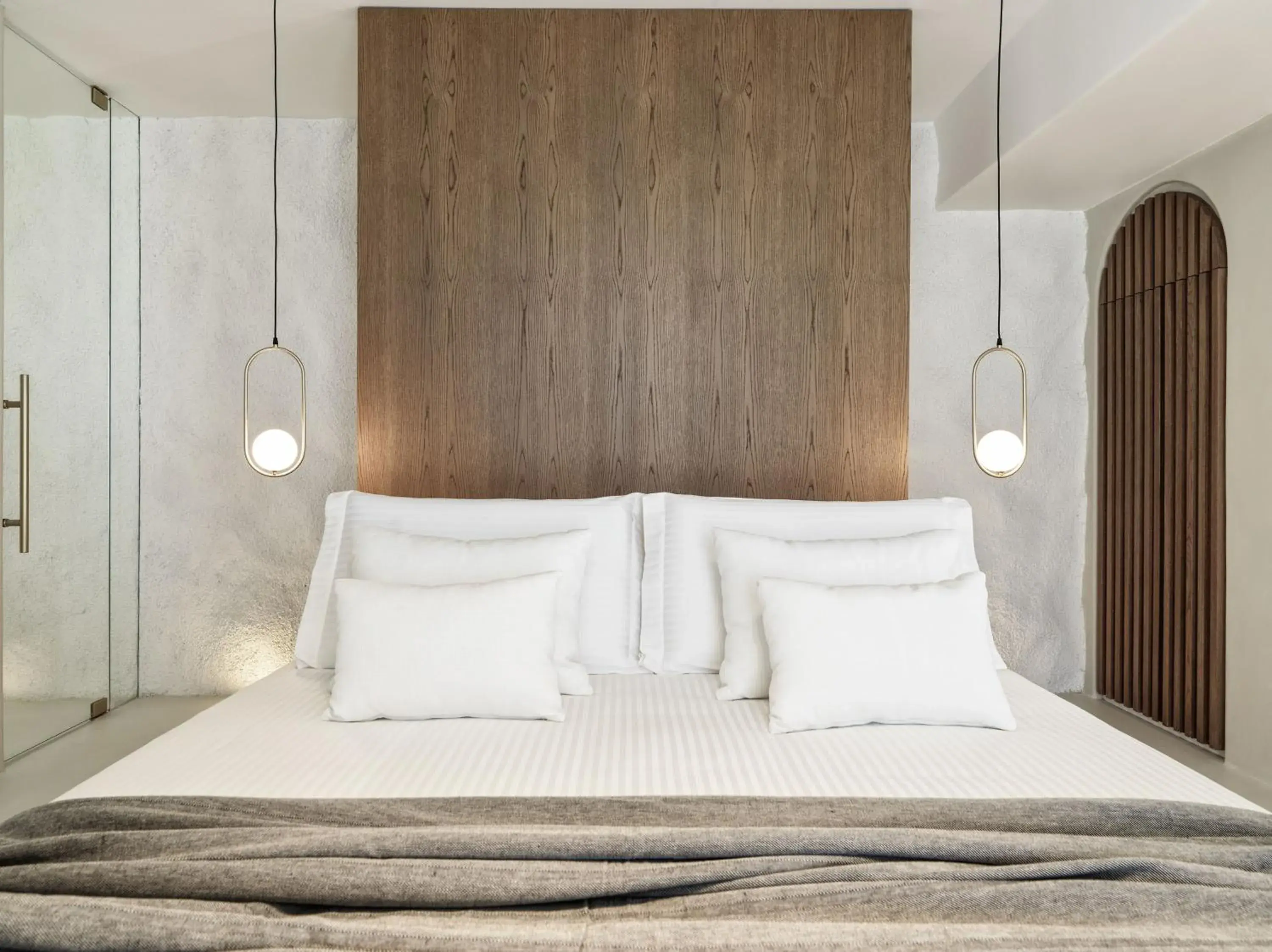 Bedroom, Bed in Mykonos Earth Suites Bedroom, Bed in Mykonos Earth Suites