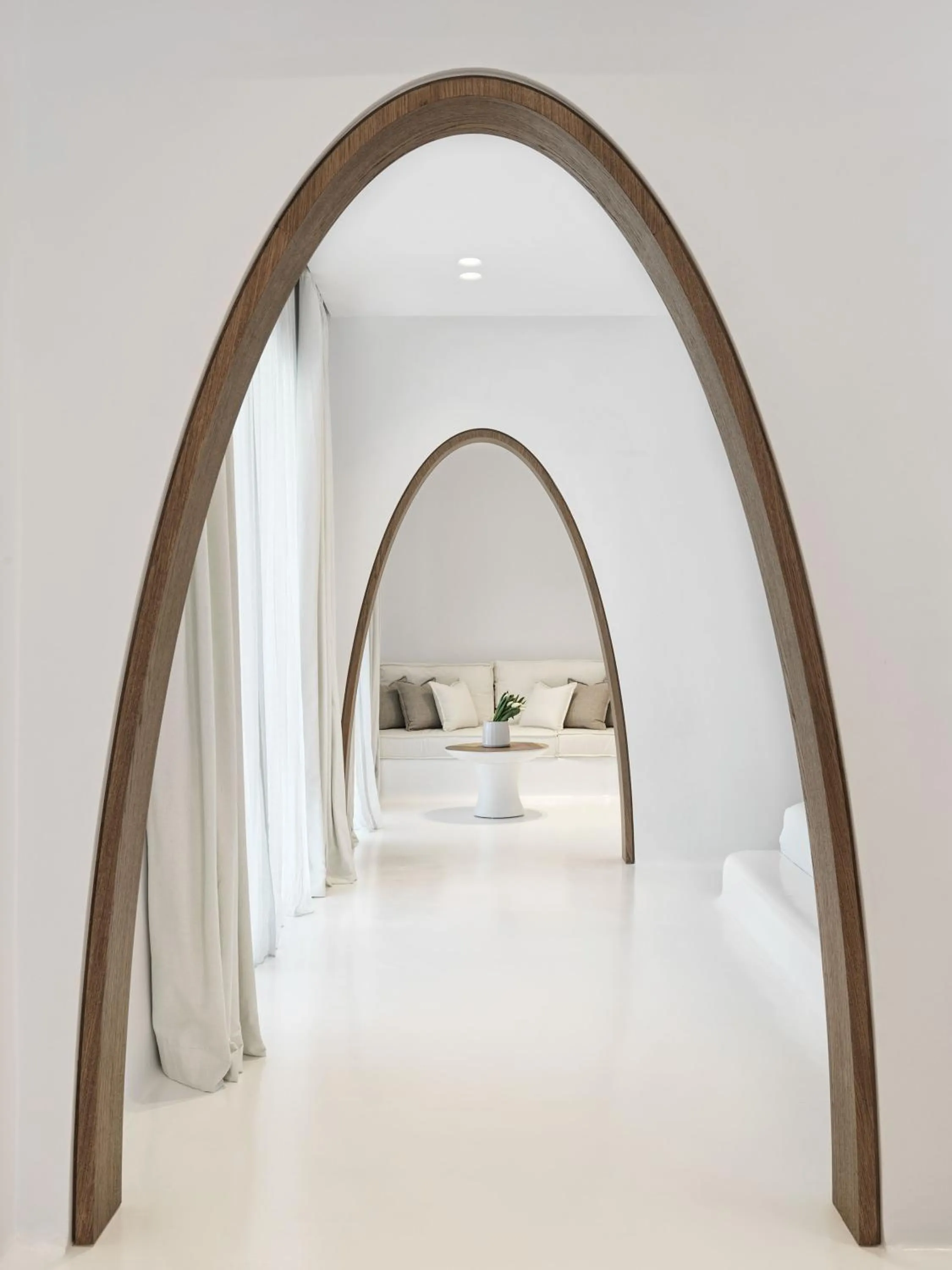 Seating area, Bed in Mykonos Earth Suites