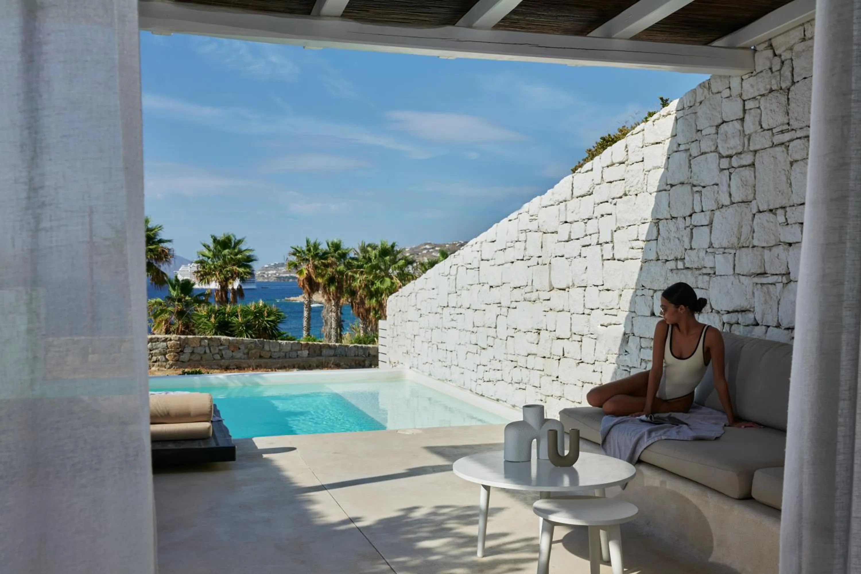 Balcony/Terrace in Mykonos Earth Suites