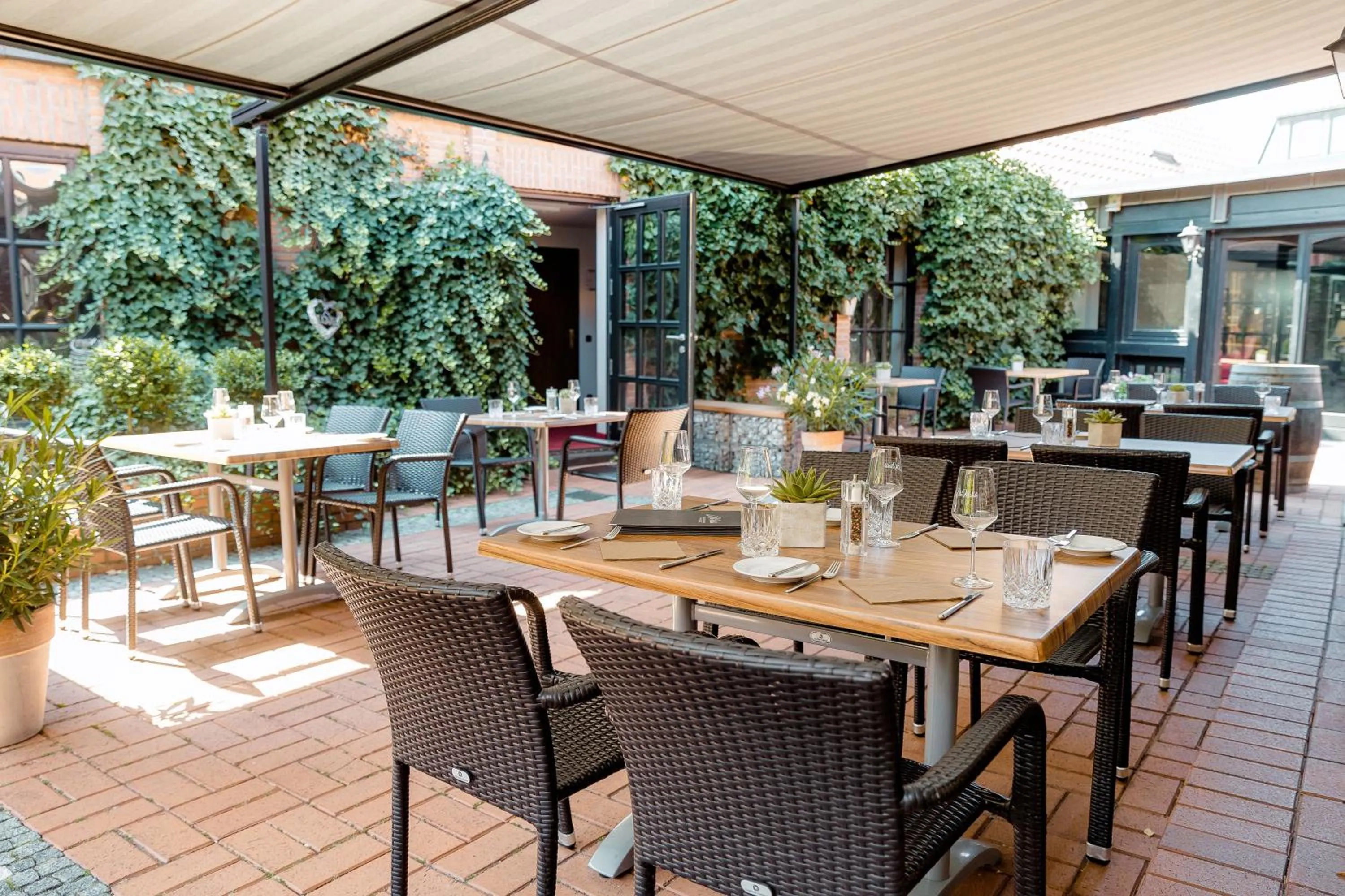 Balcony/Terrace in Privathotel alte mühle Wolfsburg-Weyhausen