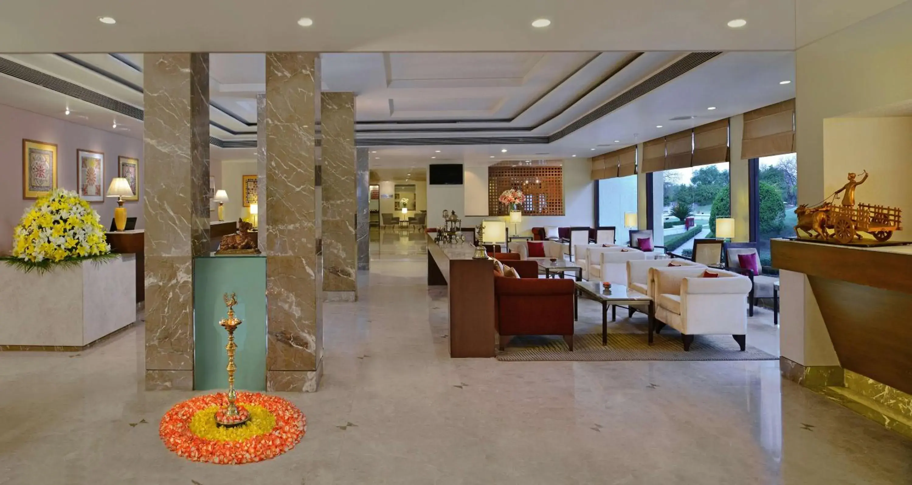 Lobby or reception in Radisson Jass Hotel, Khajuraho Lobby or reception in Radisson Jass Hotel, Khajuraho