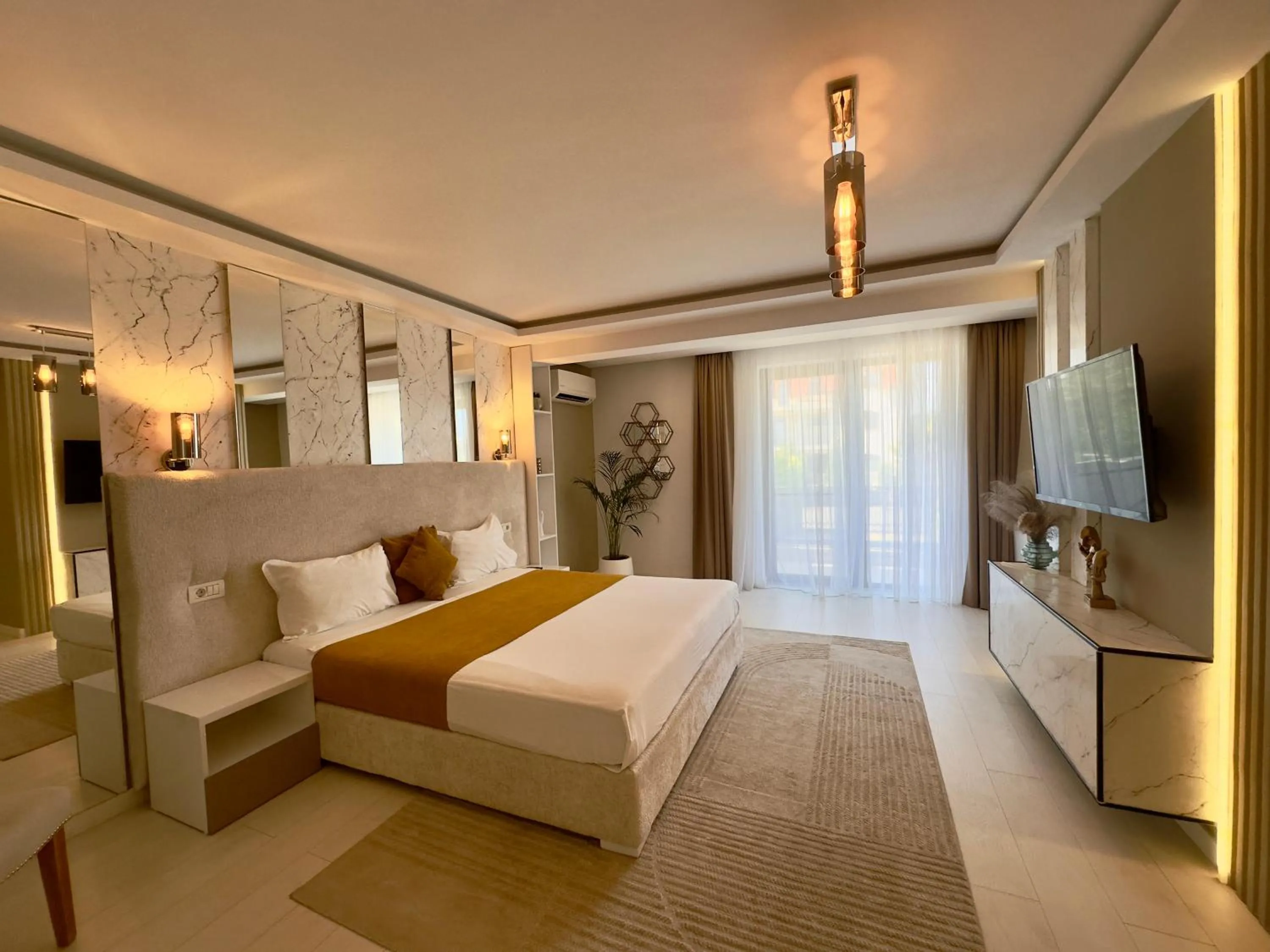 Bed in Mamaia Moments Villa, Mamaia Nord