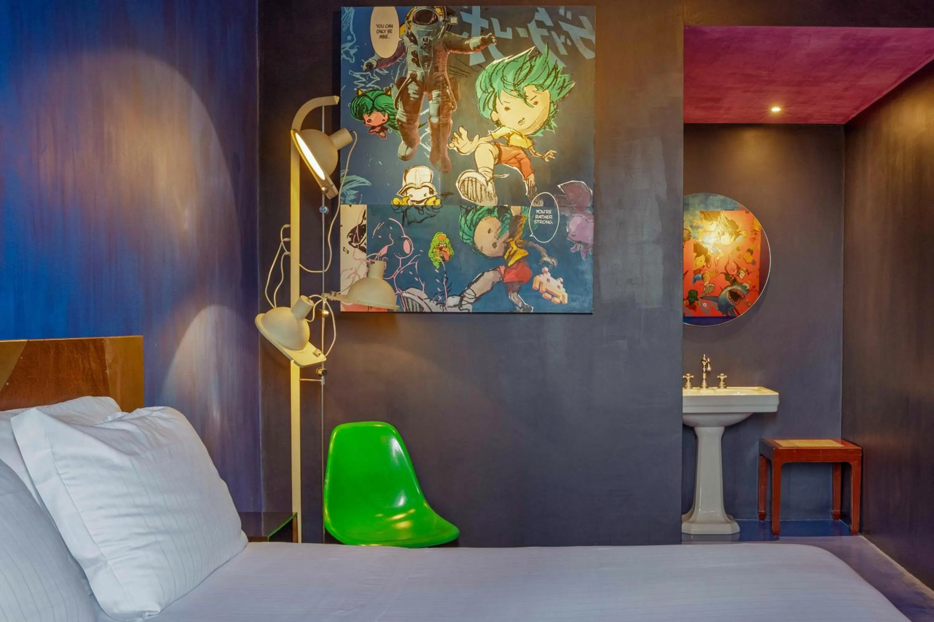 Bathroom, Bed in Boutique Hotel Trieste - Adults Only