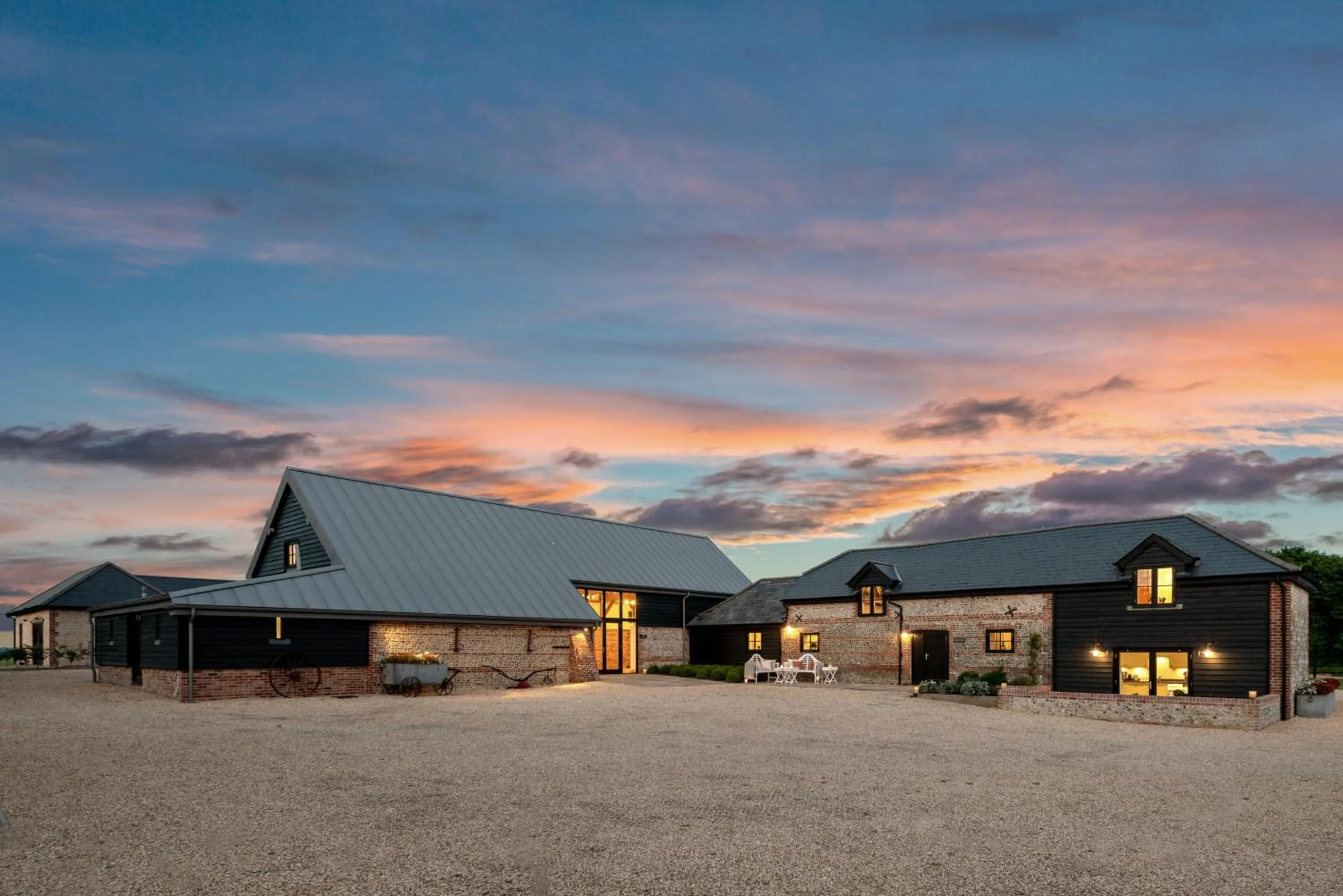 Facade/entrance in Barrow Hill Barns