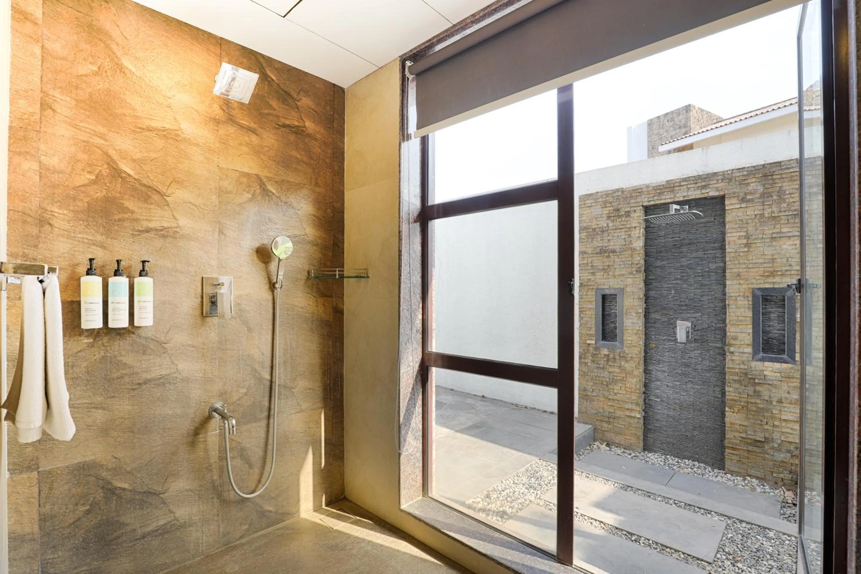 Shower in Tropicana Resort & Spa Alibaug, A Club Mahindra Associate