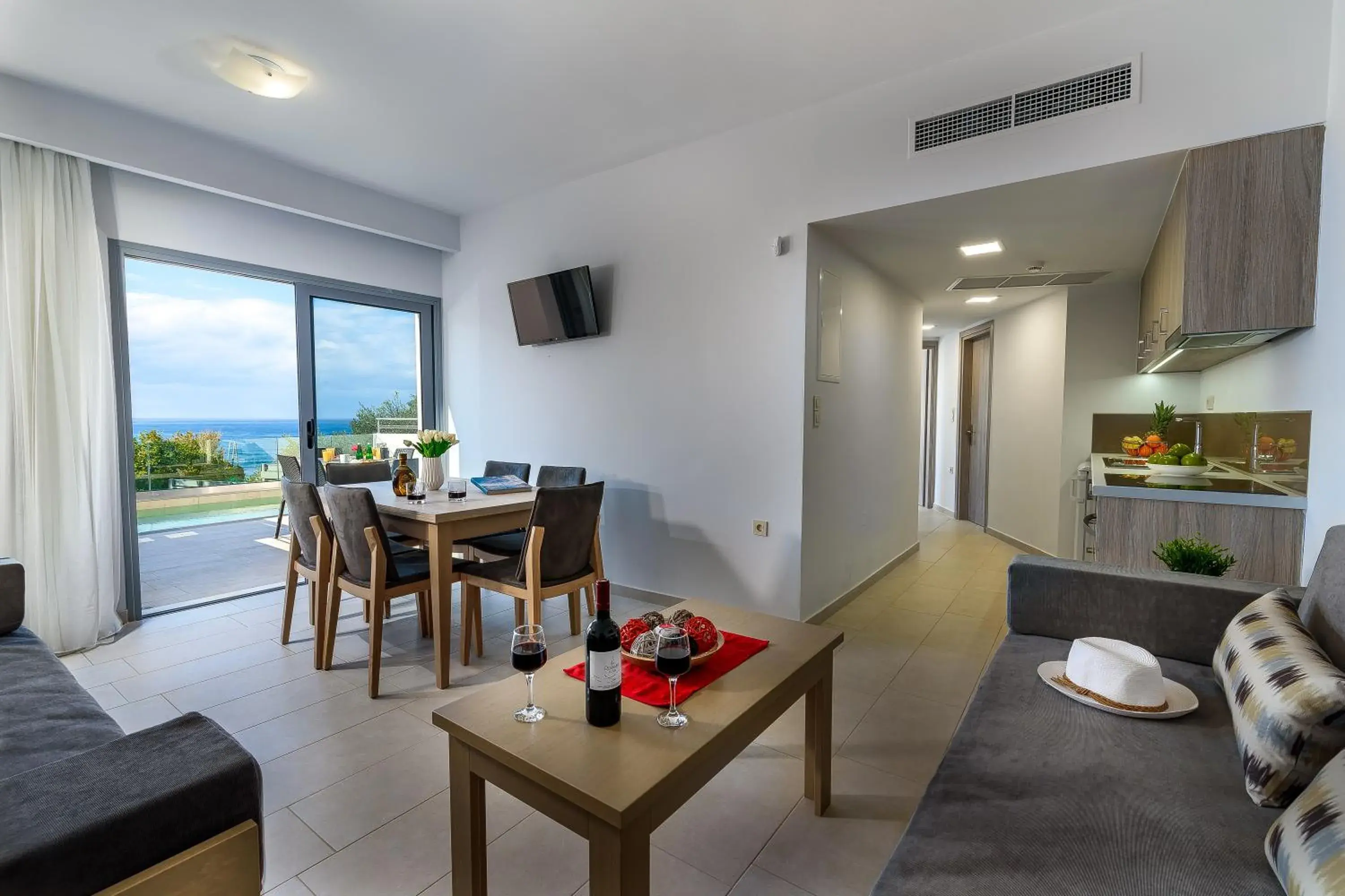 Living room in Sunset Elafonisi Apartments Living room in Sunset Elafonisi Apartments