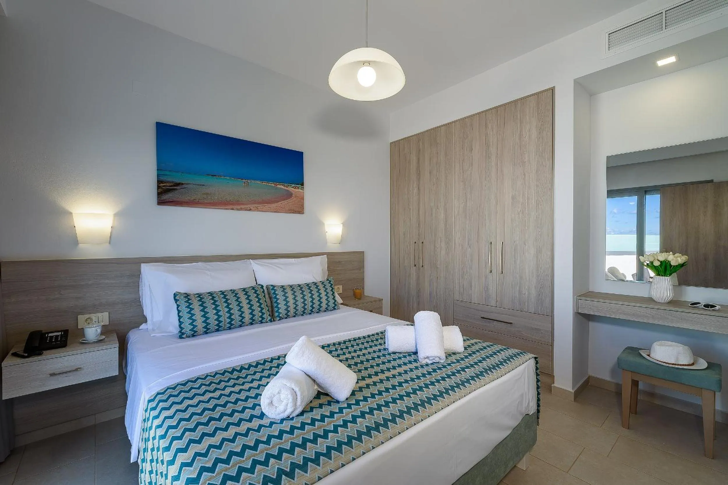 Bed in Sunset Elafonisi Apartments