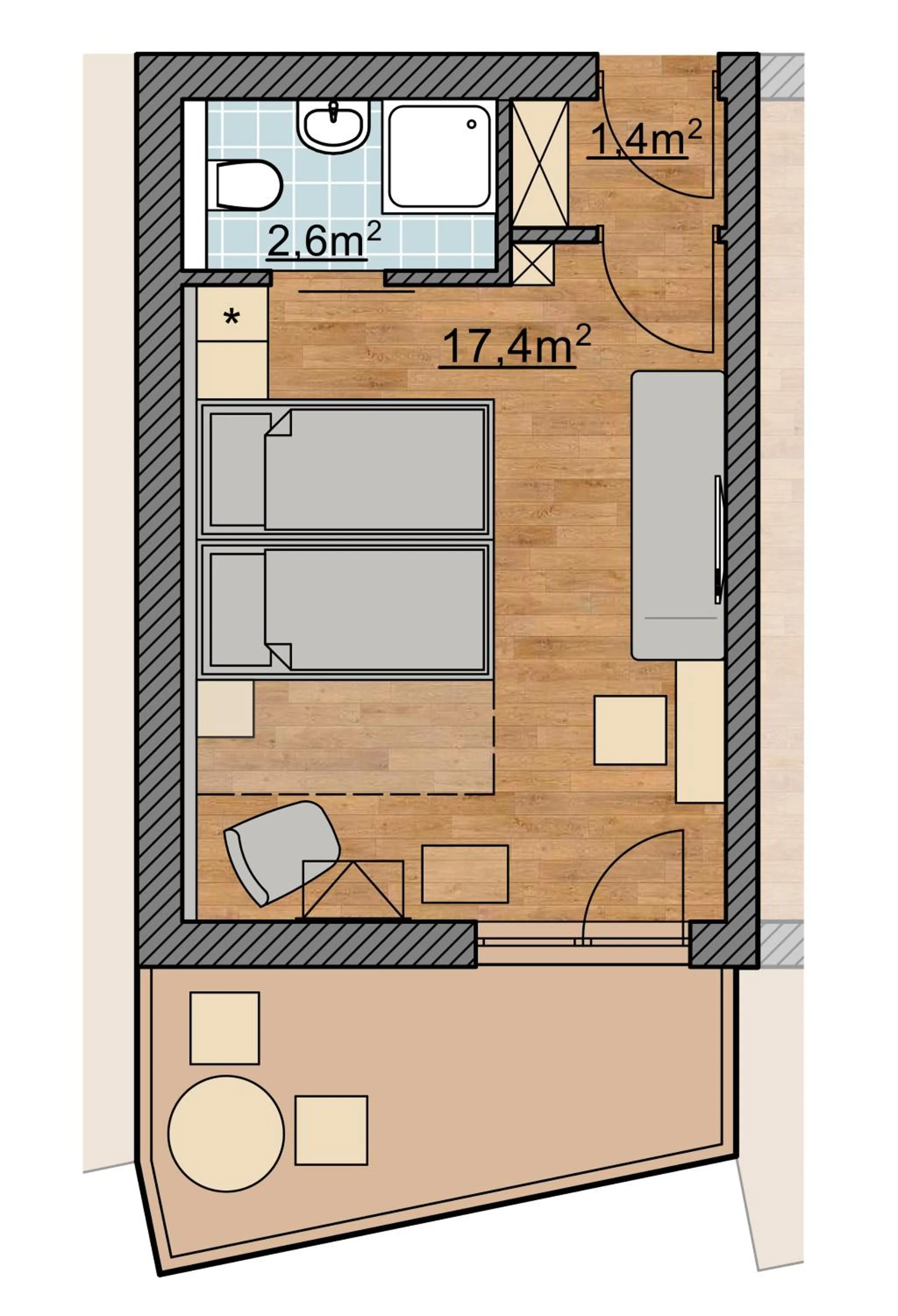 Floor plan in Seehotel am Hallstättersee modern rooms