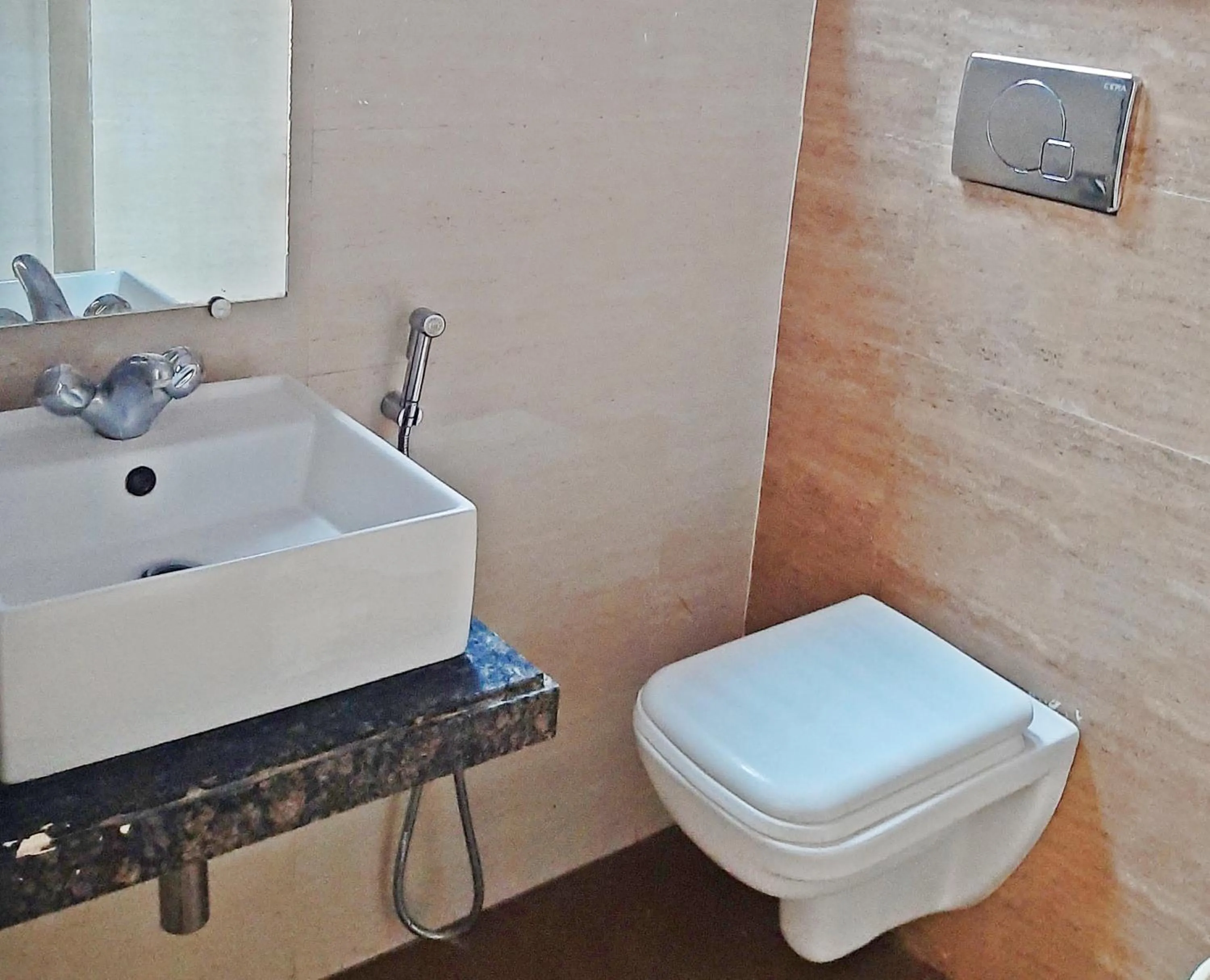 Bathroom in Bindiram Express by ShriGo Hotels