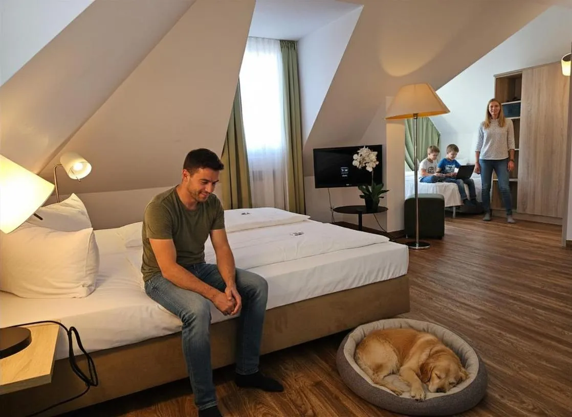 Bed in Hotel Alpha
