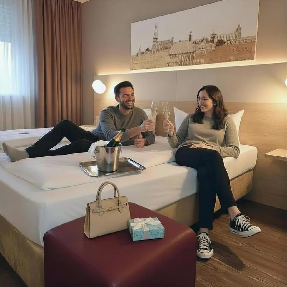 Bed in Hotel Alpha