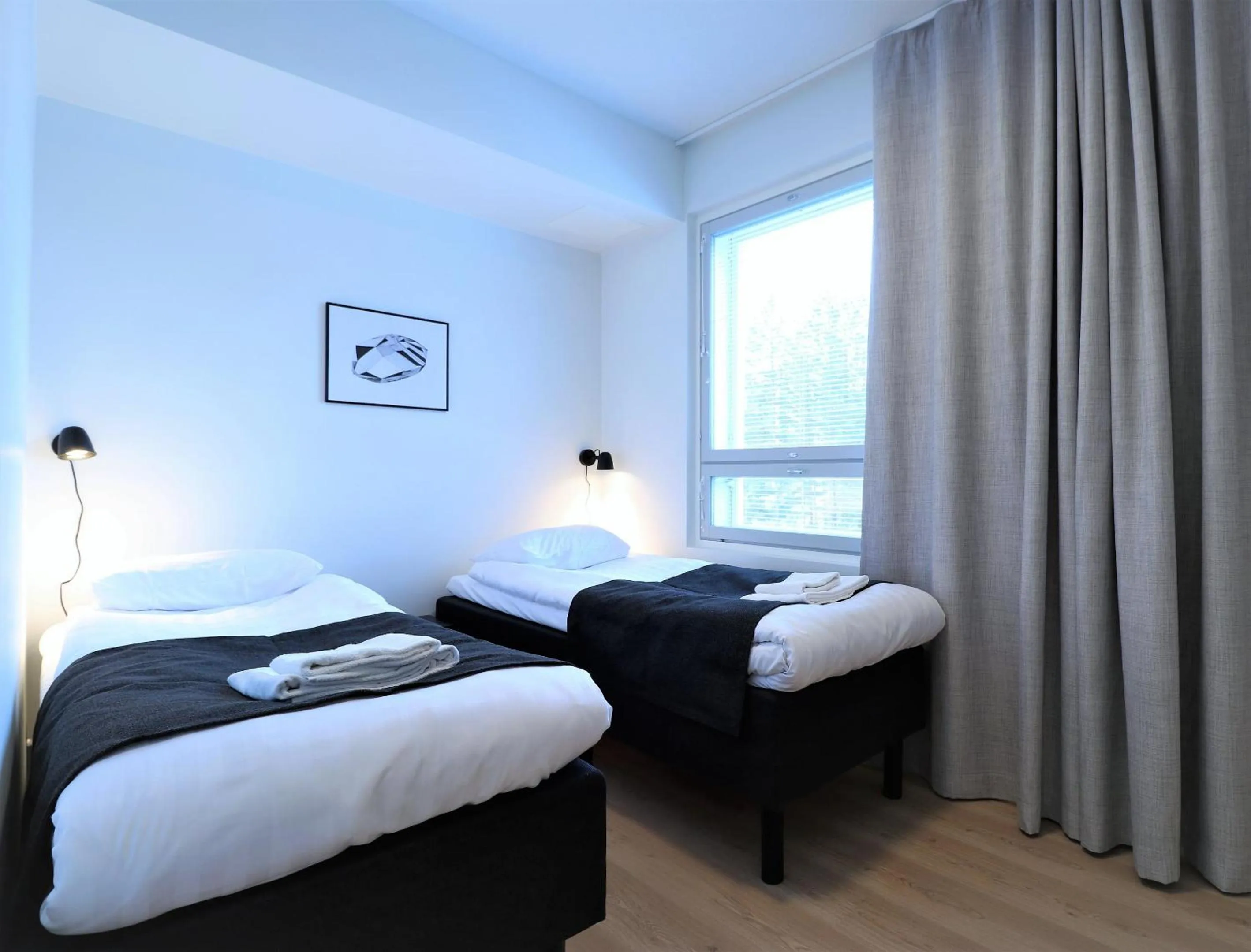 Bedroom, Bed in Forenom Aparthotel Tampere Kaleva