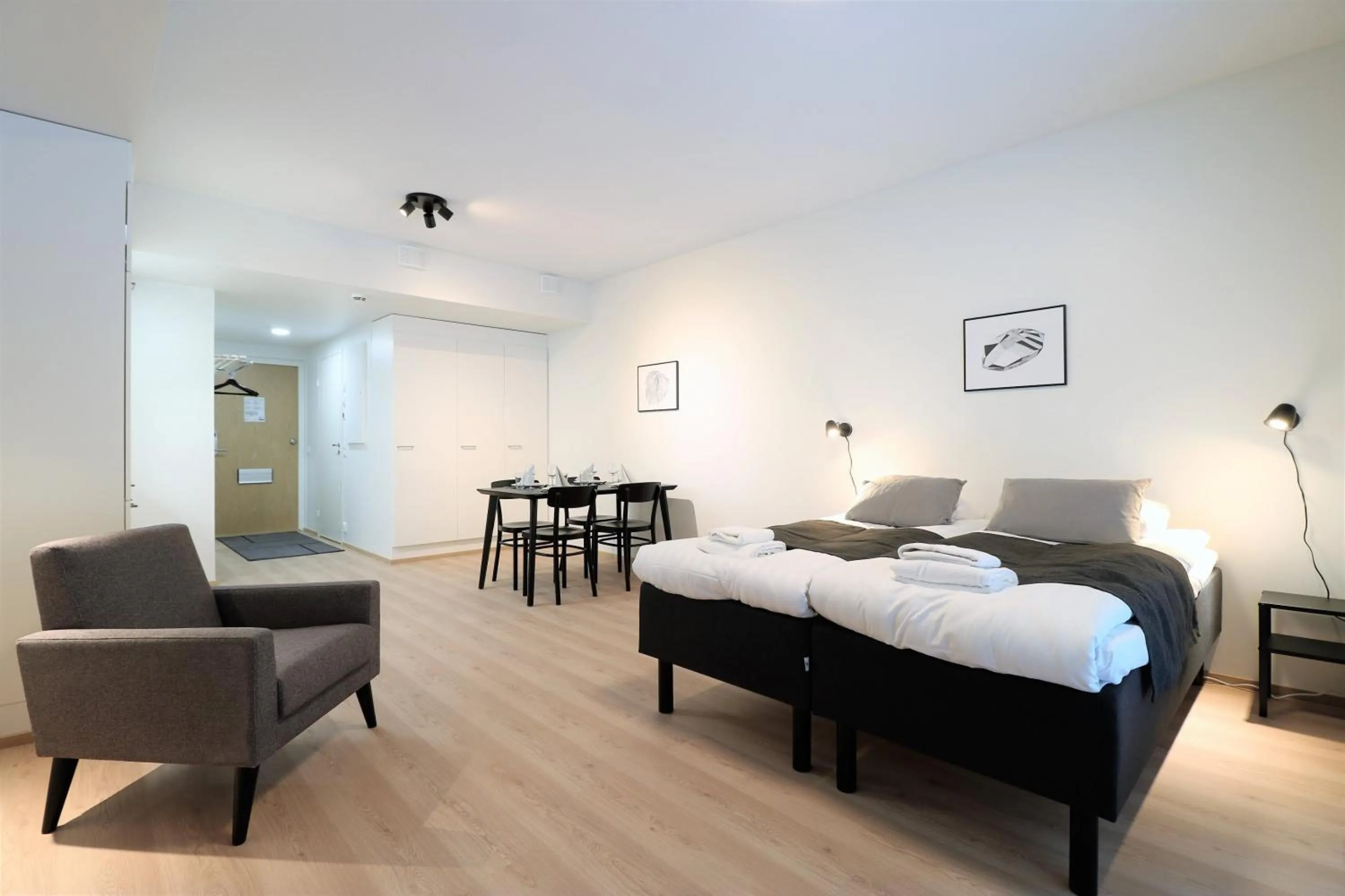 Photo of the whole room, Bed in Forenom Aparthotel Tampere Kaleva