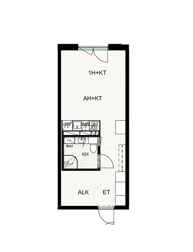 Floor plan in Forenom Aparthotel Tampere Kaleva