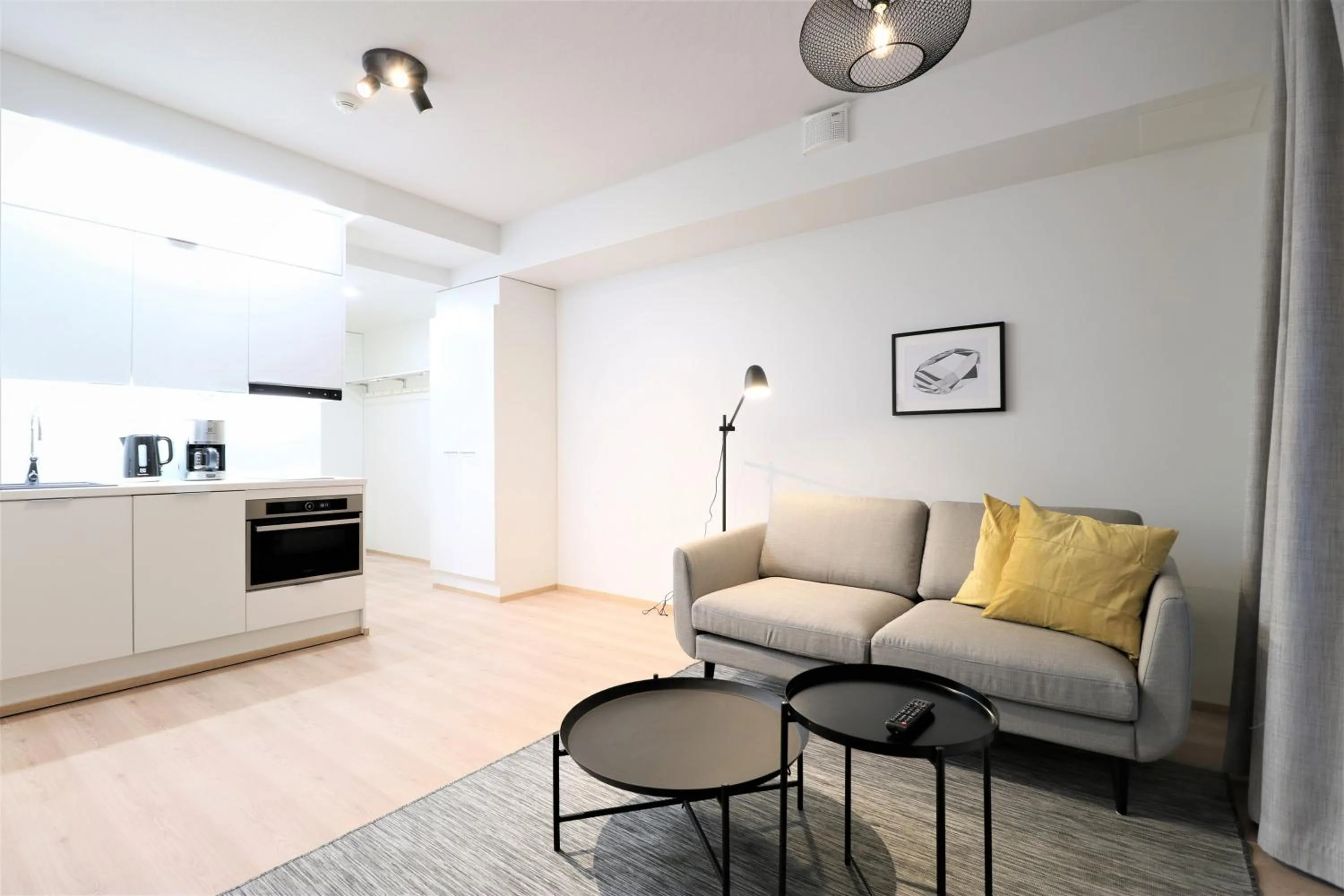 Kitchen or kitchenette in Forenom Aparthotel Tampere Kaleva