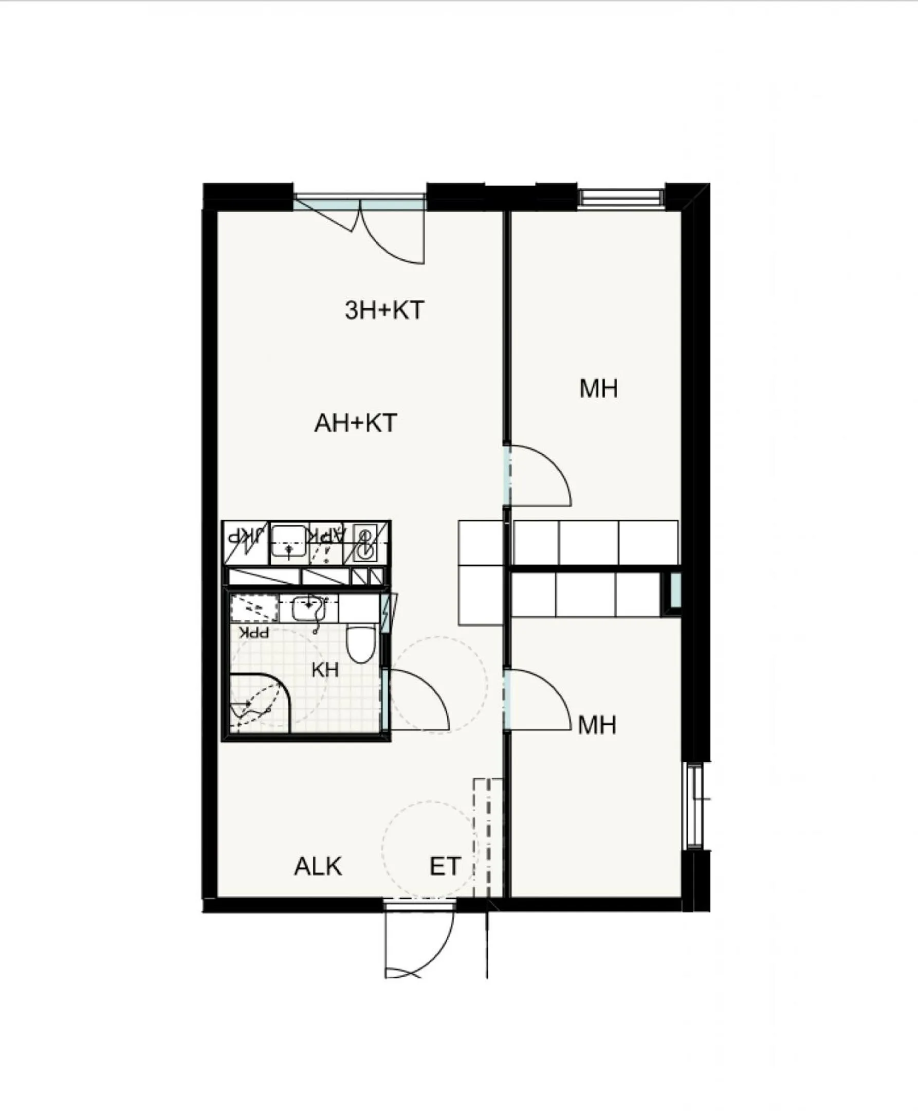Floor plan in Forenom Aparthotel Tampere Kaleva