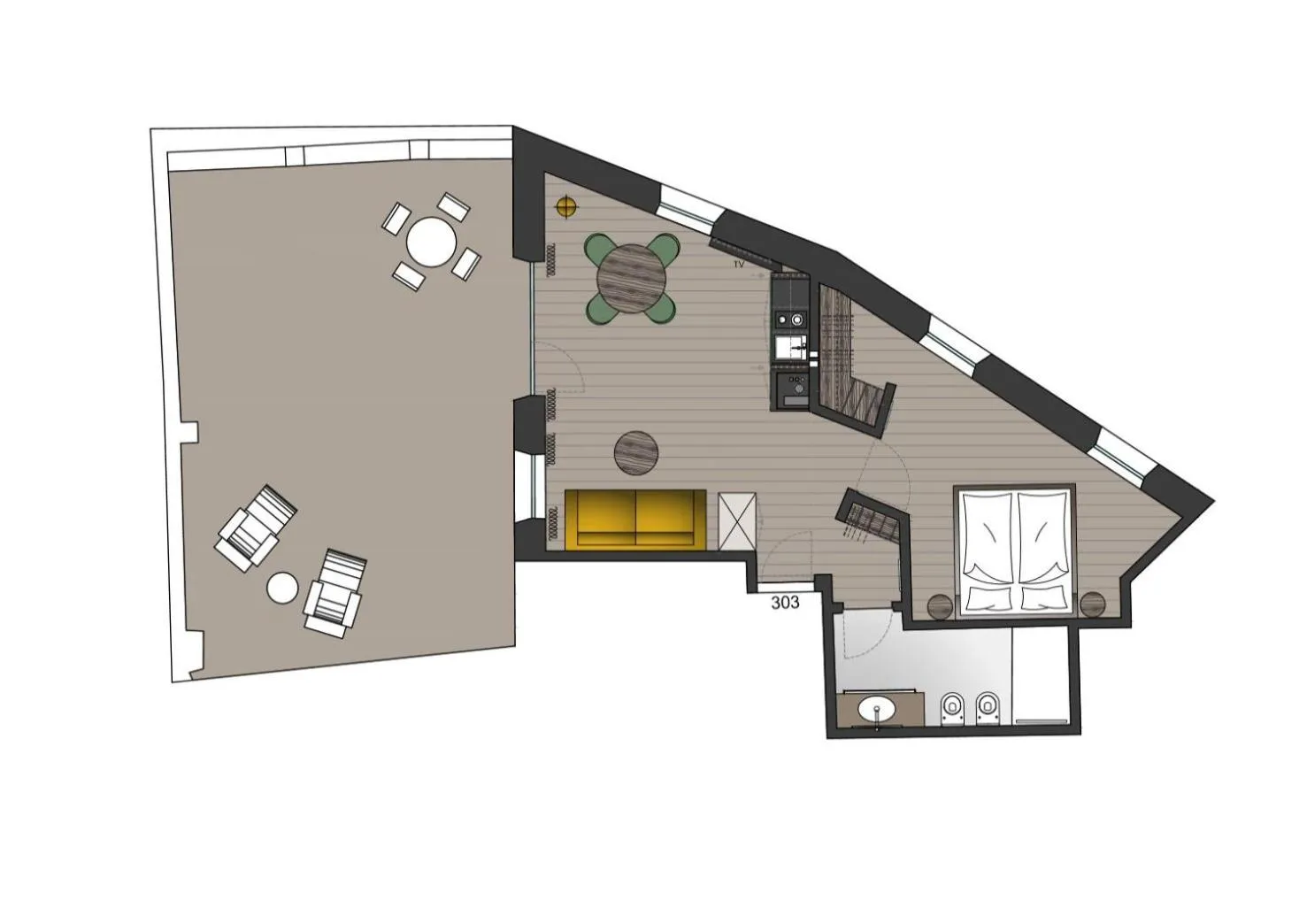 Floor plan in Ansitz am Eck by Hotel Pernhof