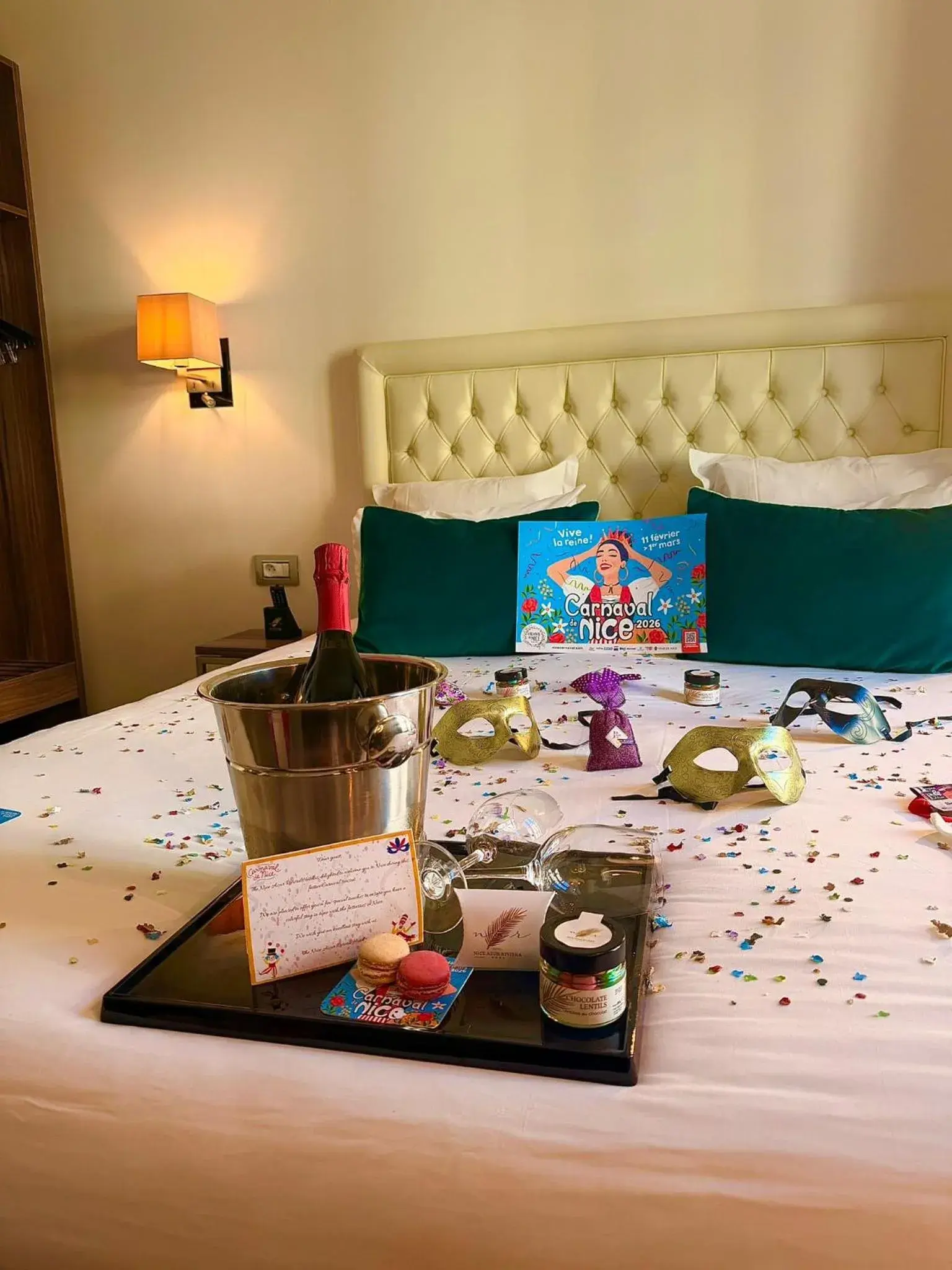 Bed in Hôtel Nice Azur Riviera Bed in Hôtel Nice Azur Riviera