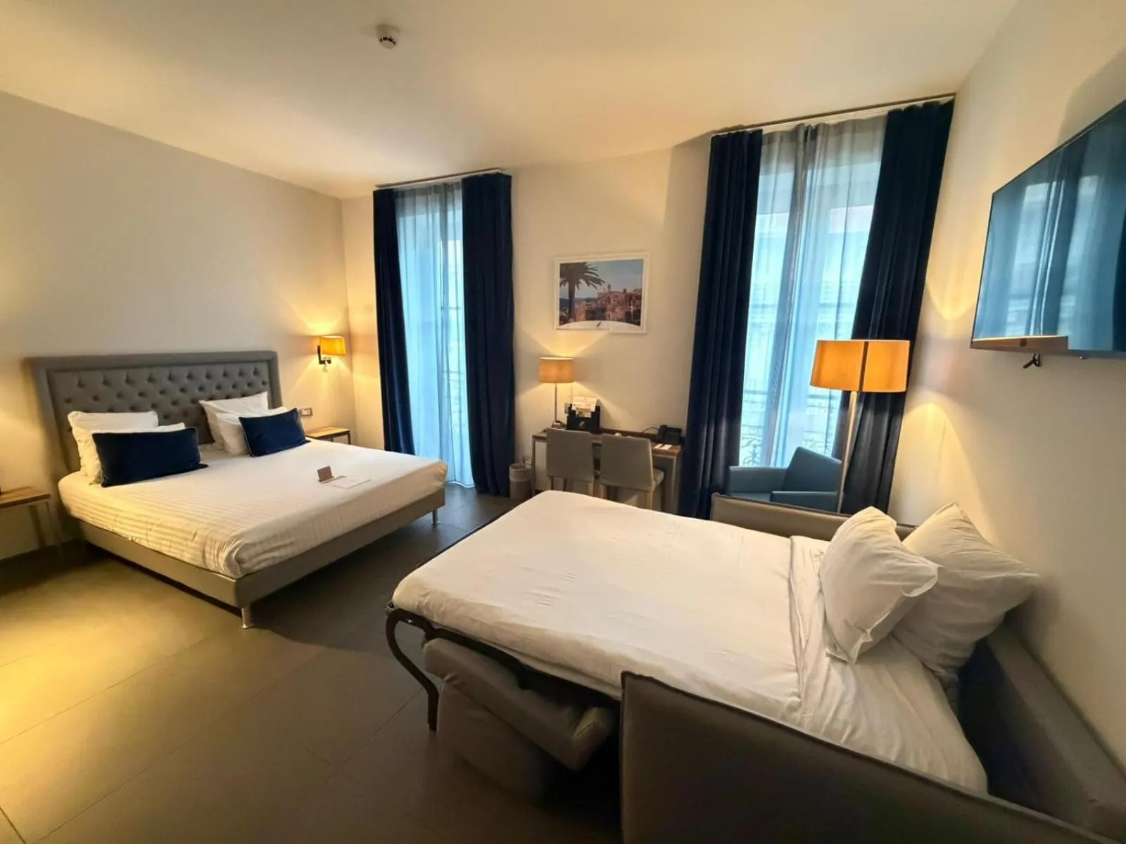Business facilities, Bed in Hôtel Nice Azur Riviera
