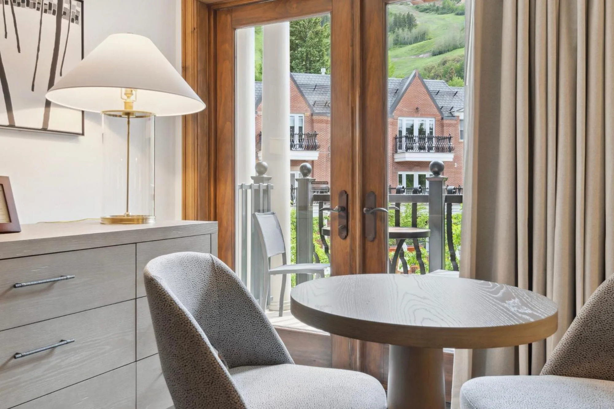 Seating area in The Aspen Mountain Residences
