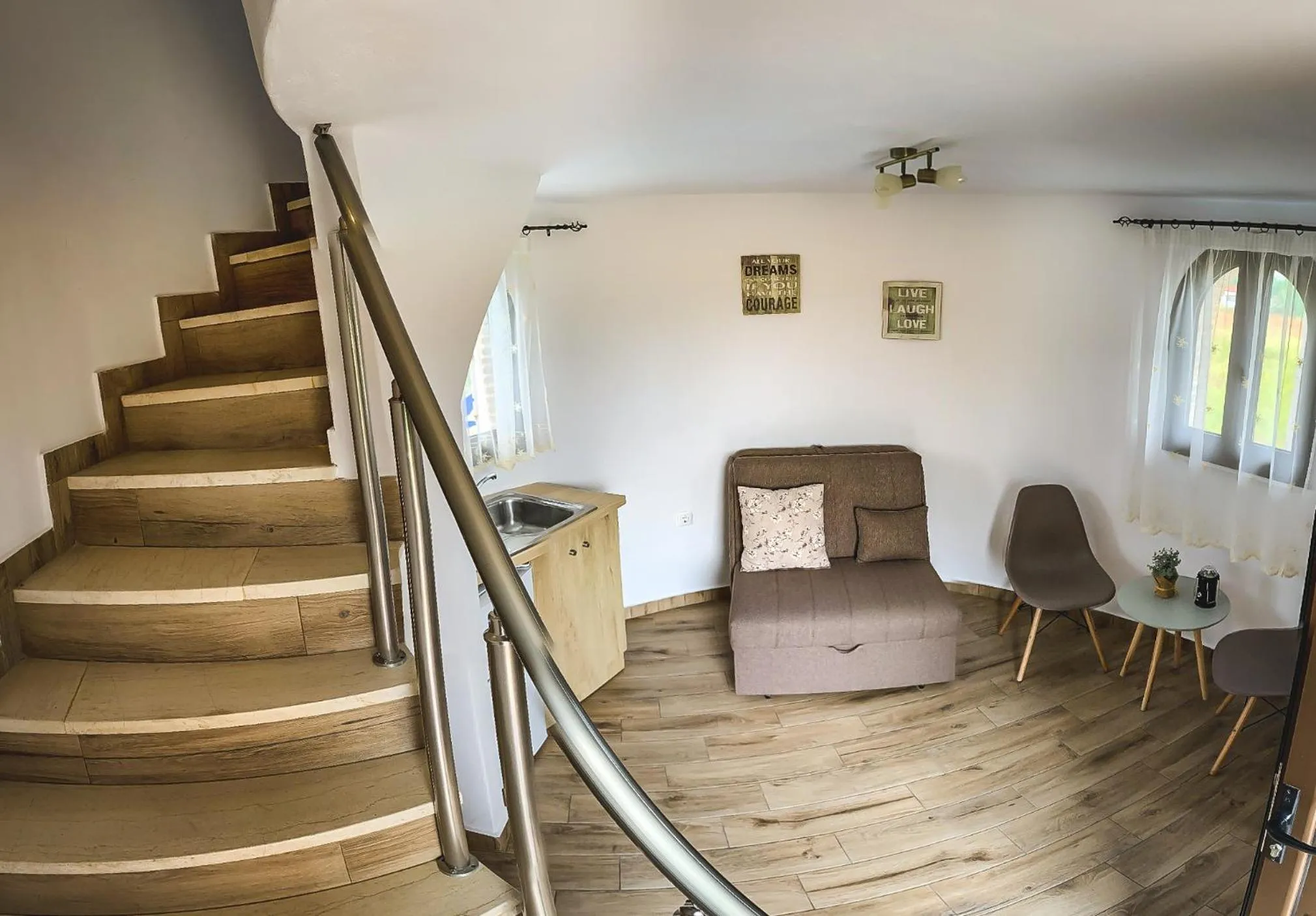 Seating area in Antonis apartments