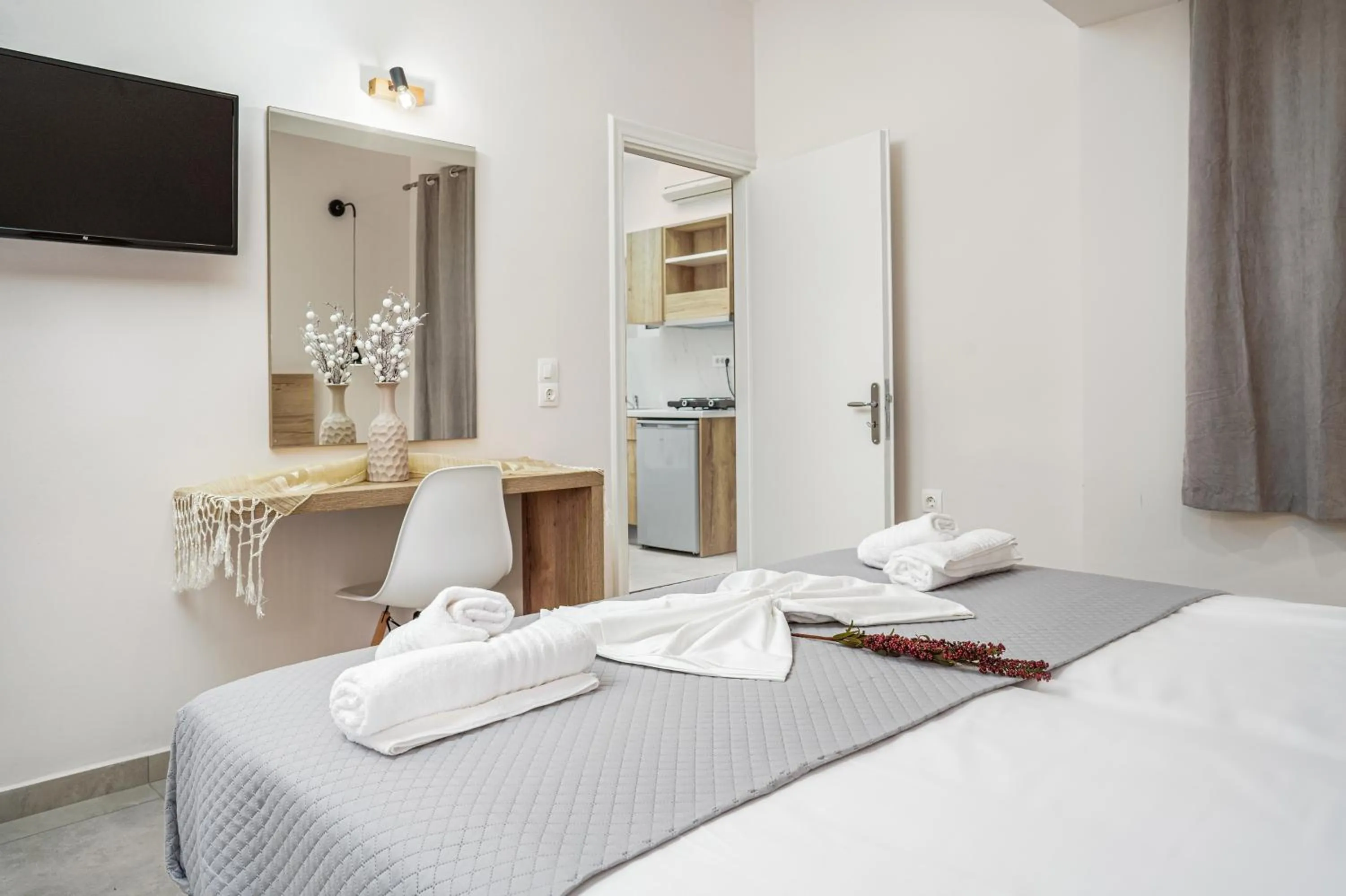 Bedroom, Bed in Antonis apartments