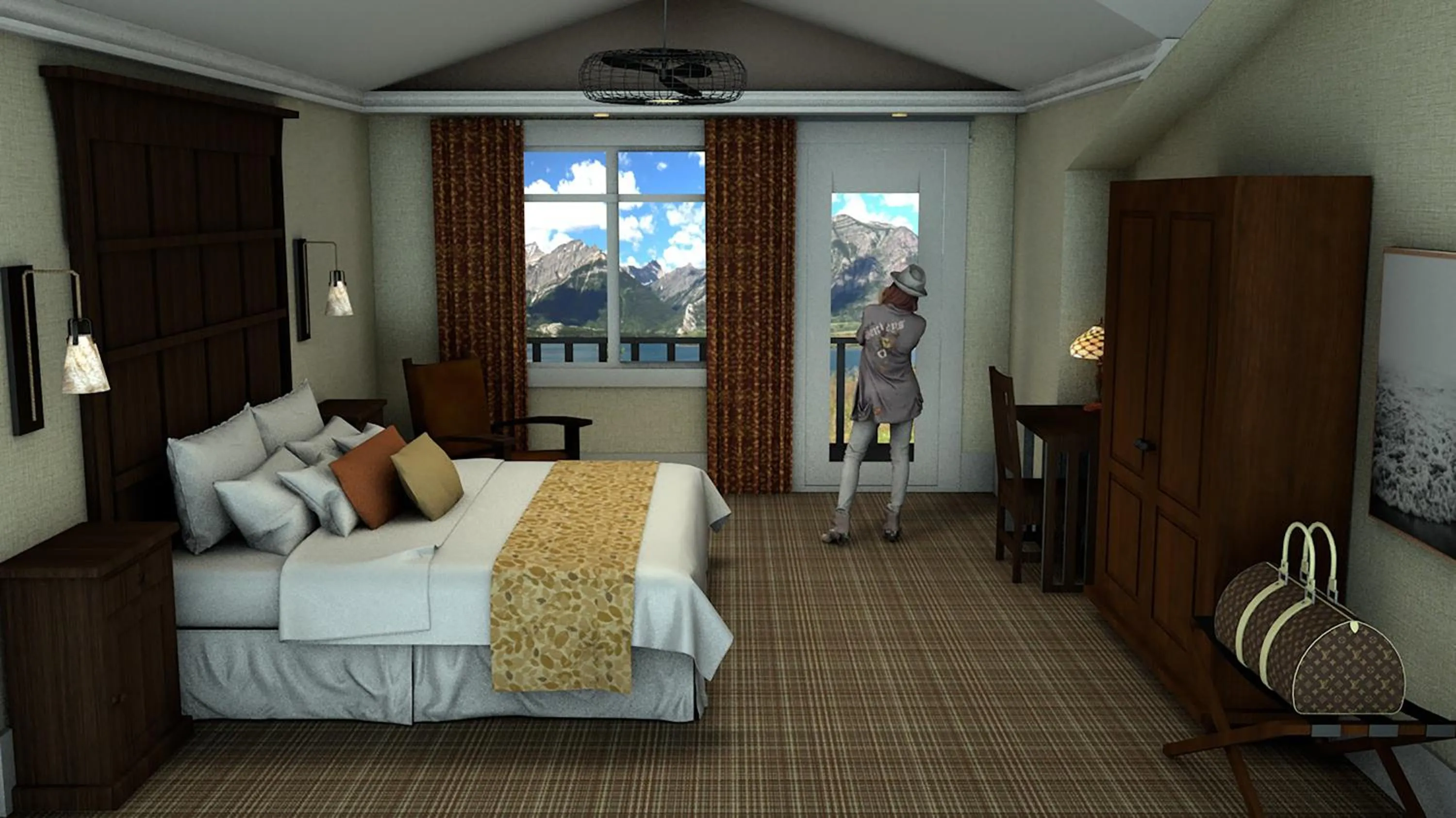 Photo of the whole room, Bed in Kilmorey Lodge