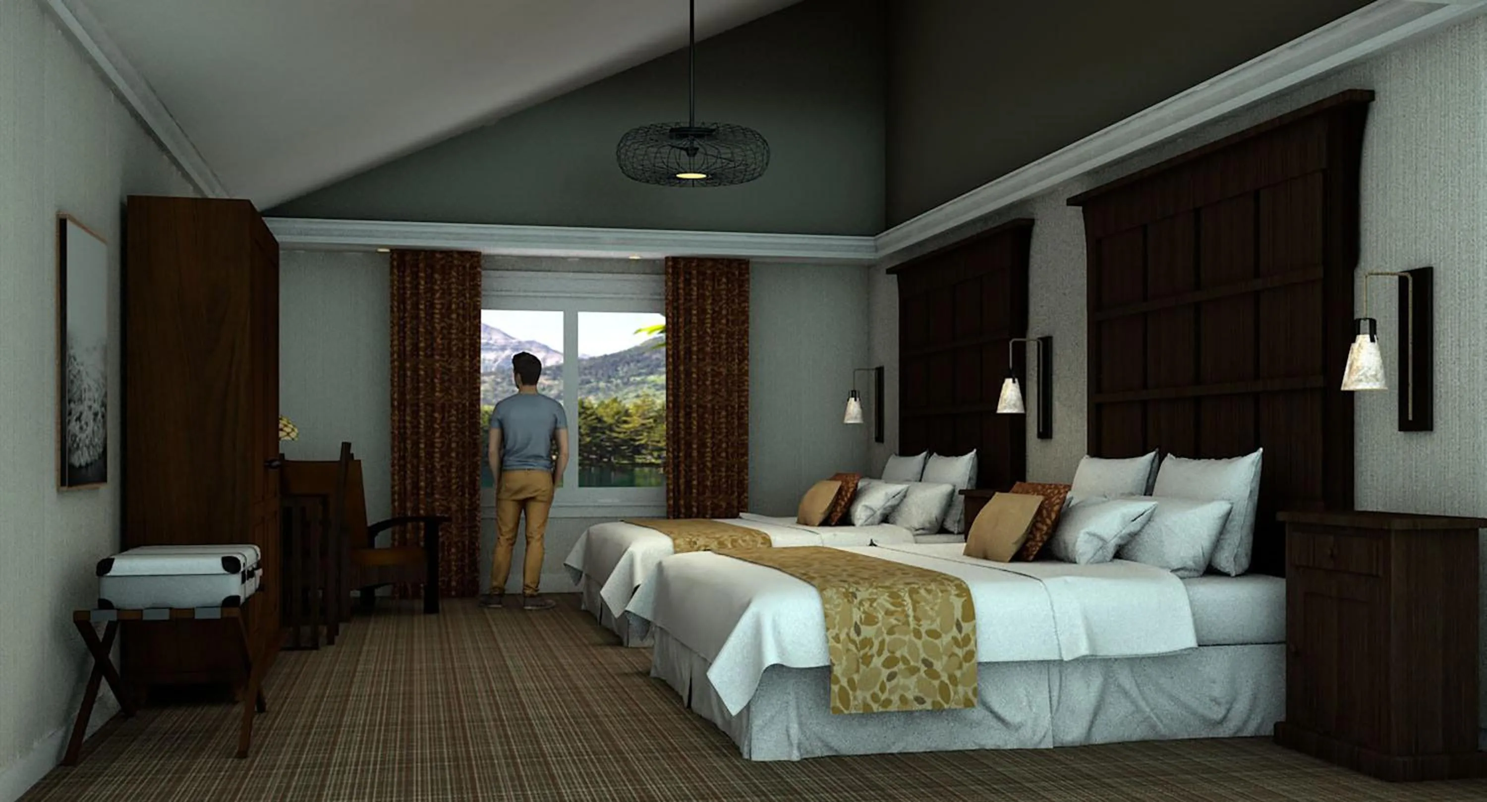 Photo of the whole room, Bed in Kilmorey Lodge