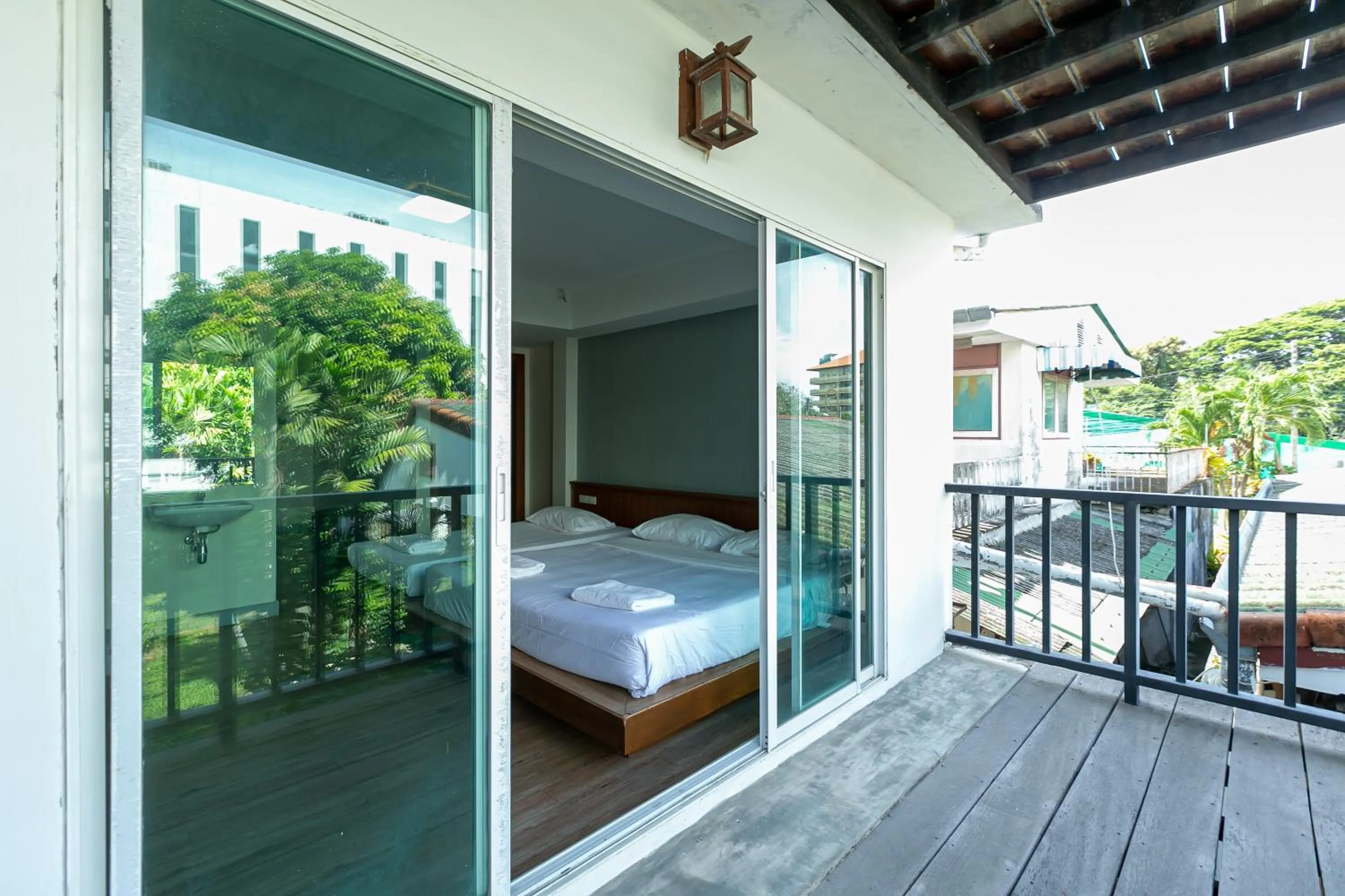 Balcony/Terrace, Bed in Wong Amat House